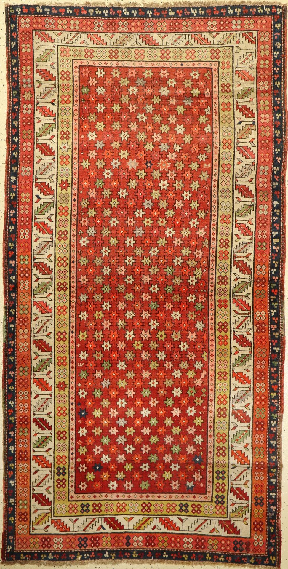Karabagh alt (Stern Design), Kaukasus, um 1930, Wolle auf Wolle, ca. 228 x 117 cm, EHZ: 3Karabagh