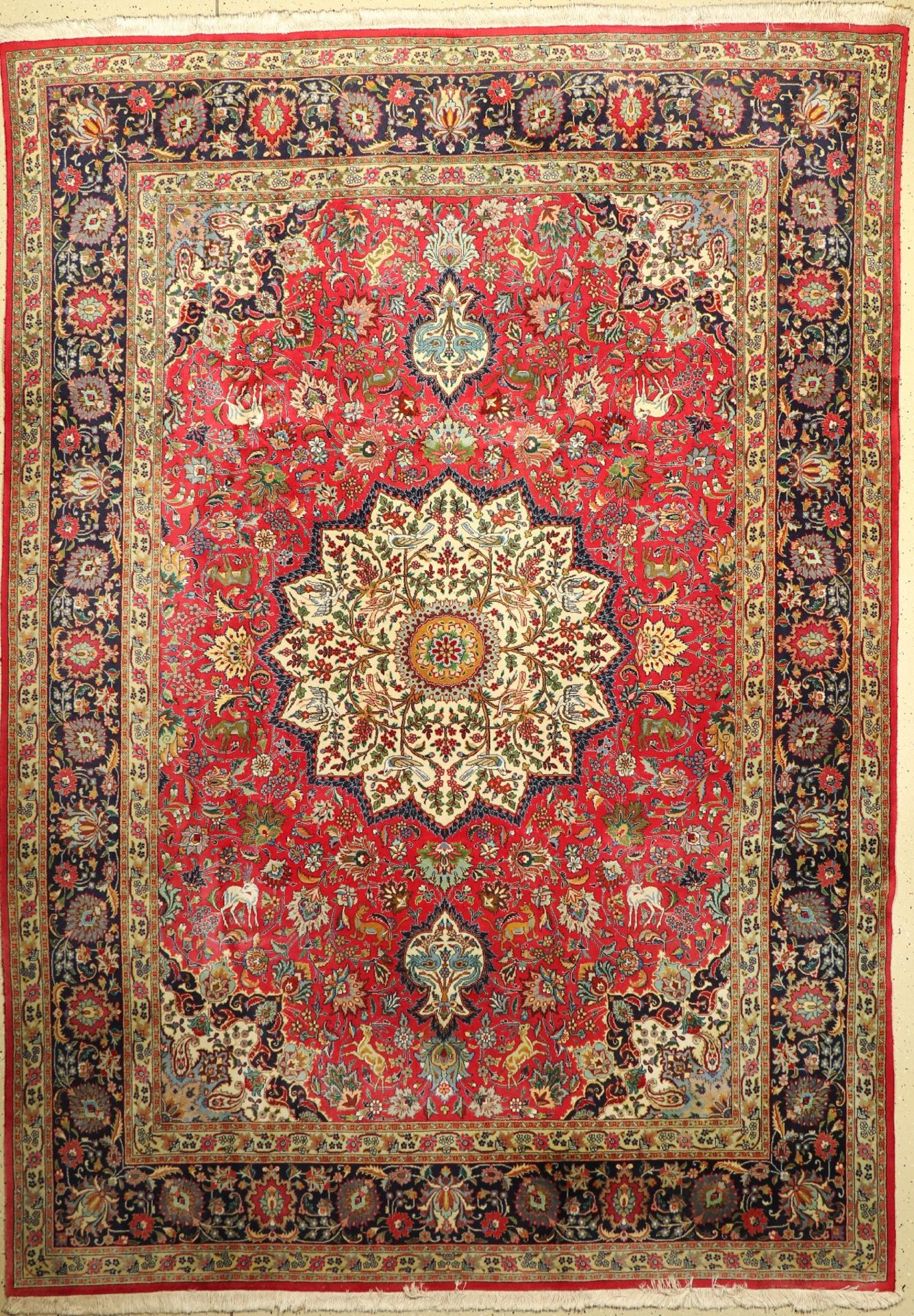 Täbriz alt, Persien, ca. 40 Jahre, Korkwolle, ca. 340 x 240 cm, EHZ: 2Tabriz Carpet, Persia, approx.