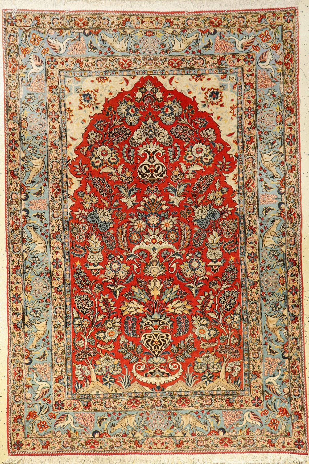 Ghom Kork, Persien, ca. 60 Jahre, Korkwollemit Seide, ca. 205 x 137 cm, EHZ: 2Ghom Rug, Persia,