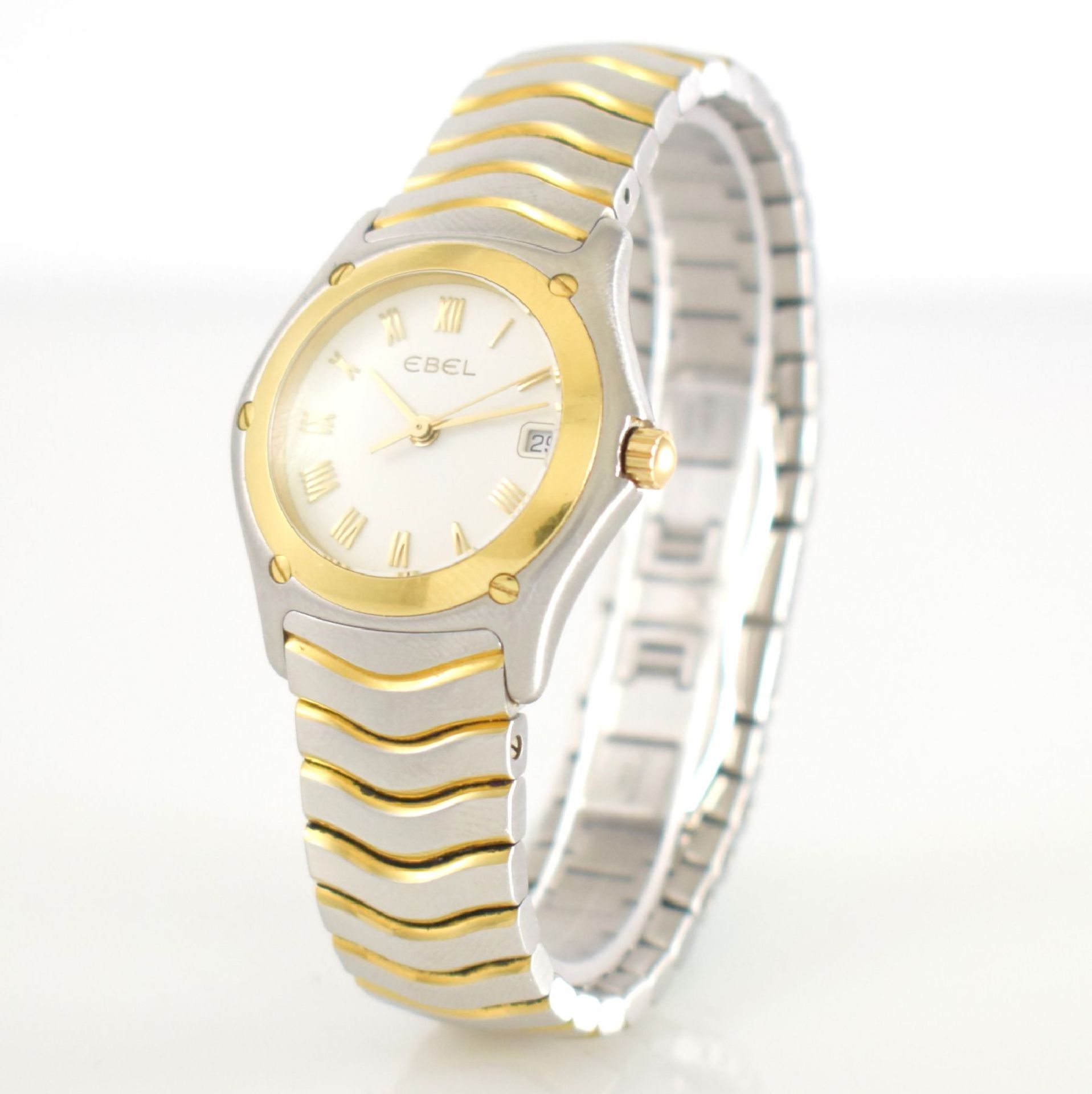 EBEL Classic Wave Damenarmbanduhr in Stahl/GG 750/000, Schweiz um 2005, quarz, orig. Gliederband - Image 4 of 8