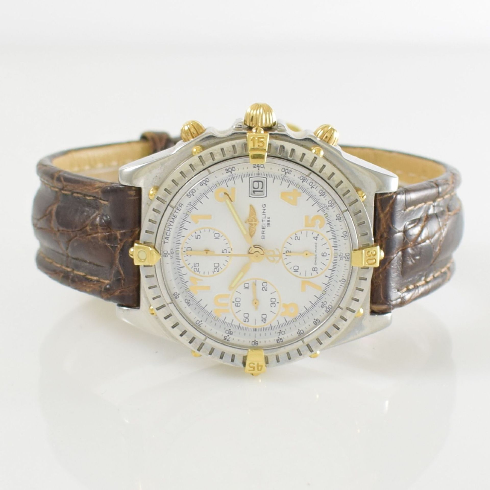 BREITLING Chronomat Herrenarmbanduhr mit Chronograph, Schweiz um 1994, Automatik, verschr. Gehäuse