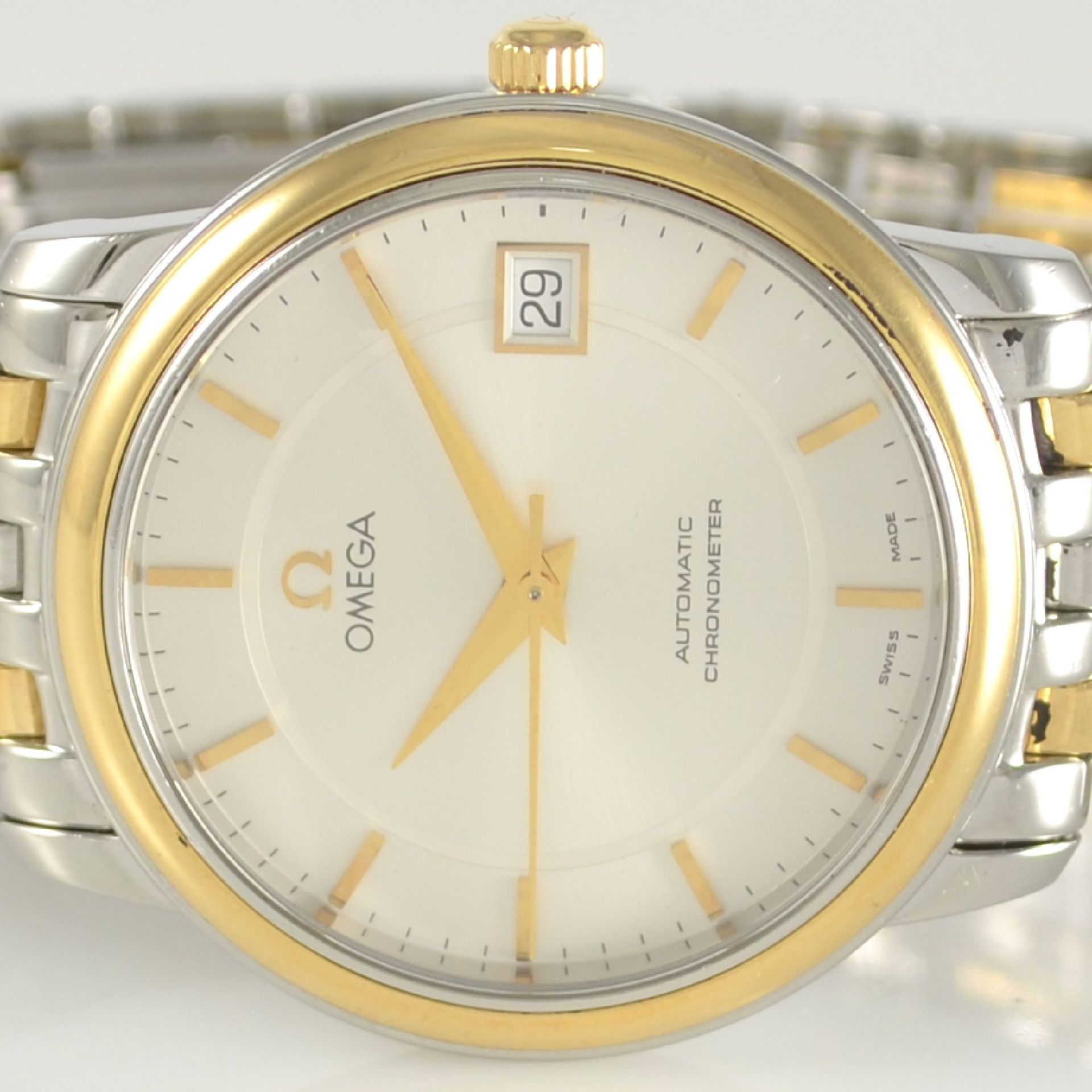 OMEGA Chronometer Herrenarmbanduhr in Stahl/Gold, Schweiz um 1990, Automatik, Ref. 368 1050, - Bild 2 aus 9