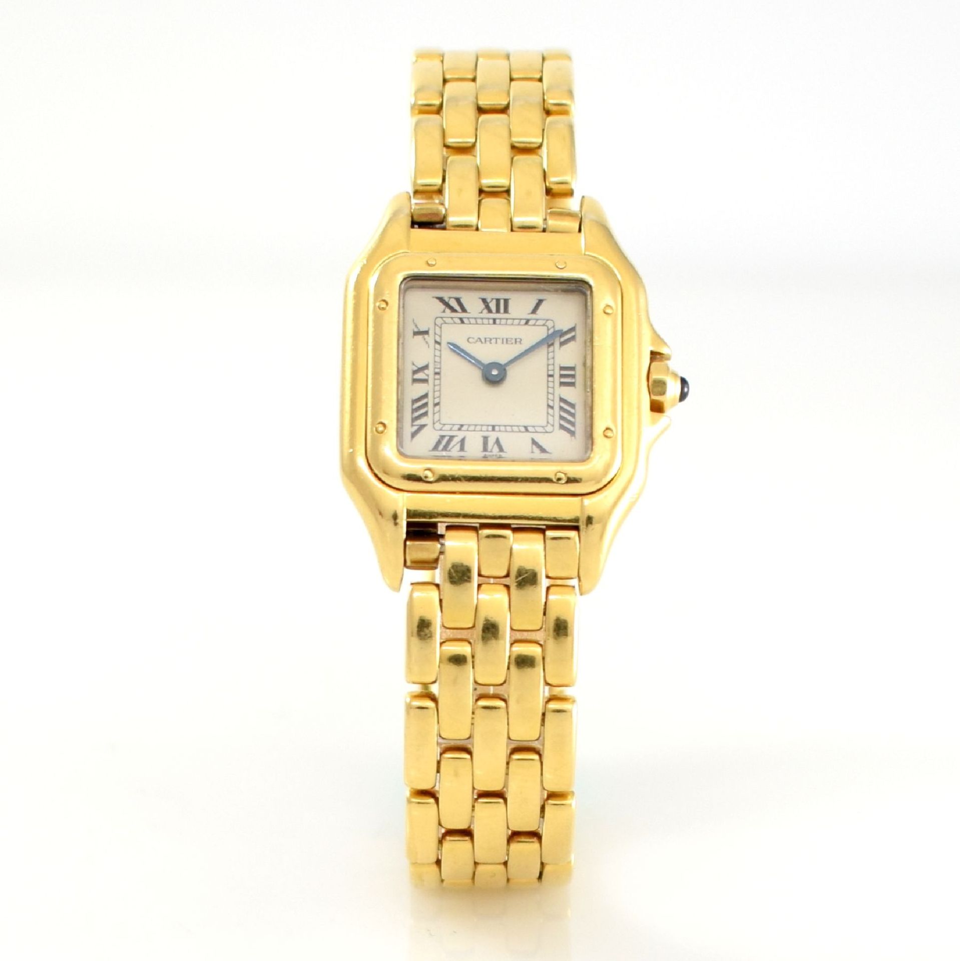 CARTIER Panthere Damenarmbanduhr in GG 750/000, Schweiz um 1985, quarz, 8-fach verschr. Gehäuse, - Bild 3 aus 7