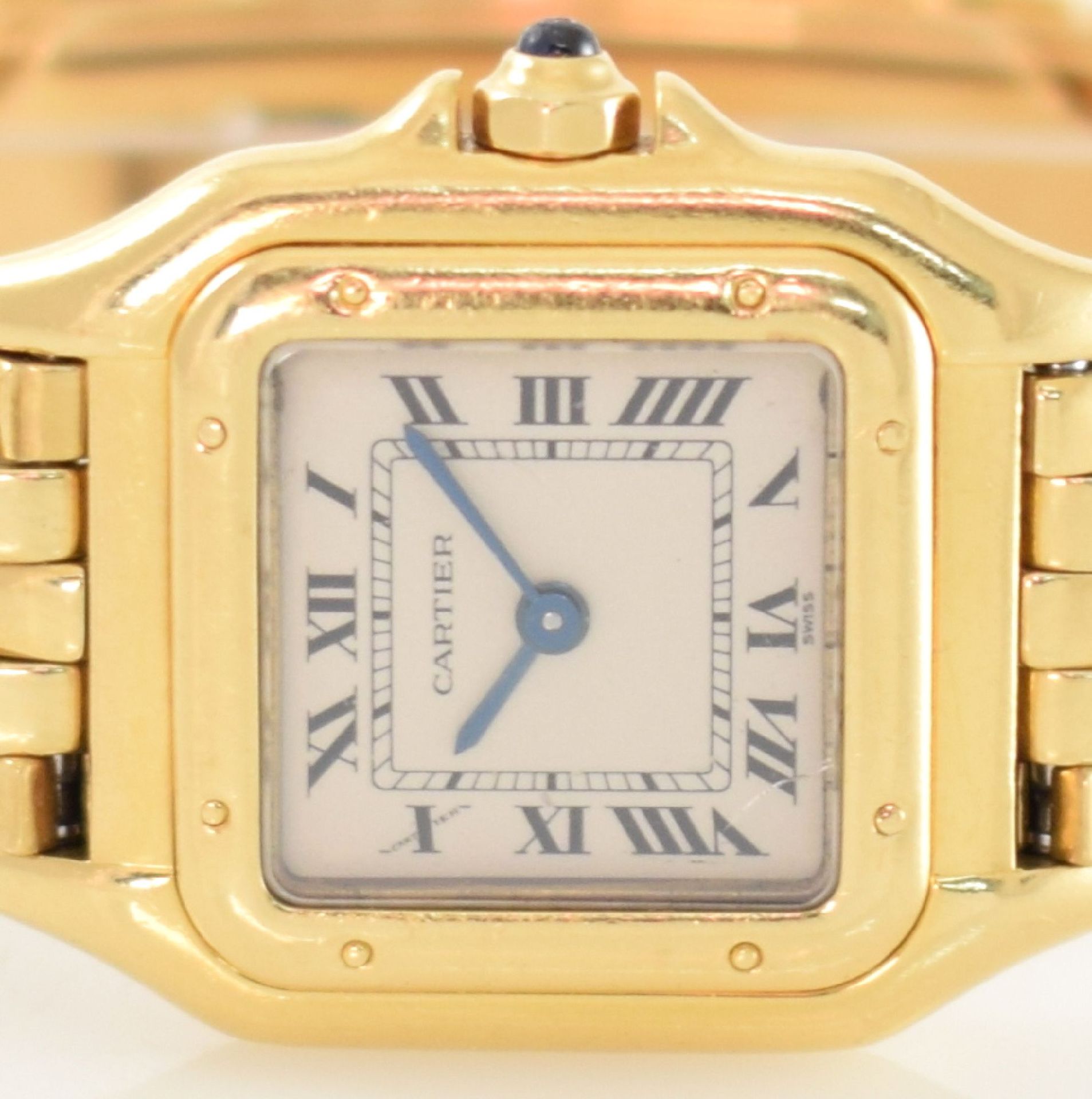 CARTIER Panthere Damenarmbanduhr in GG 750/000, Schweiz um 1985, quarz, 8-fach verschr. Gehäuse, - Bild 2 aus 7