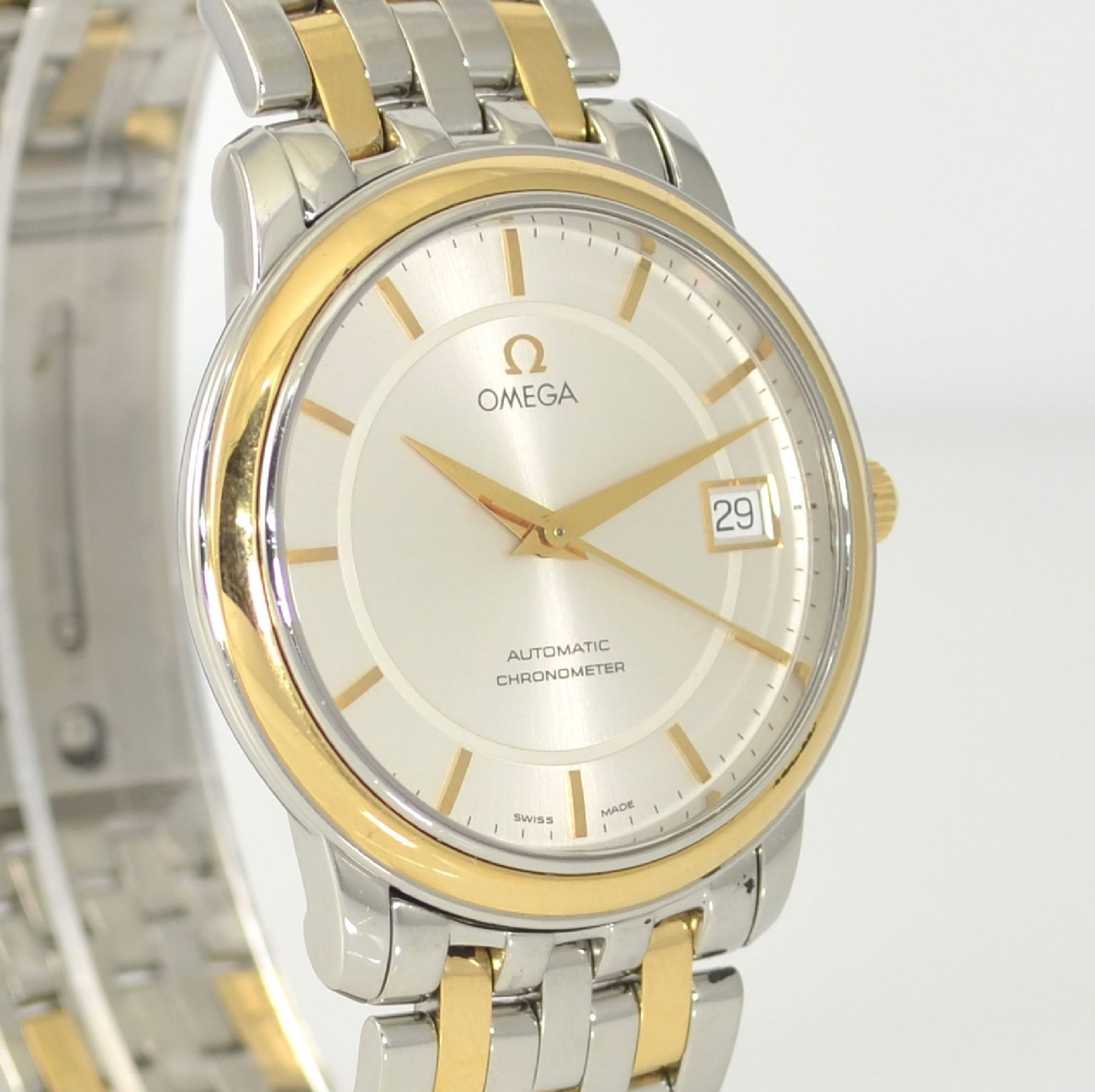 OMEGA Chronometer Herrenarmbanduhr in Stahl/Gold, Schweiz um 1990, Automatik, Ref. 368 1050, - Bild 5 aus 9
