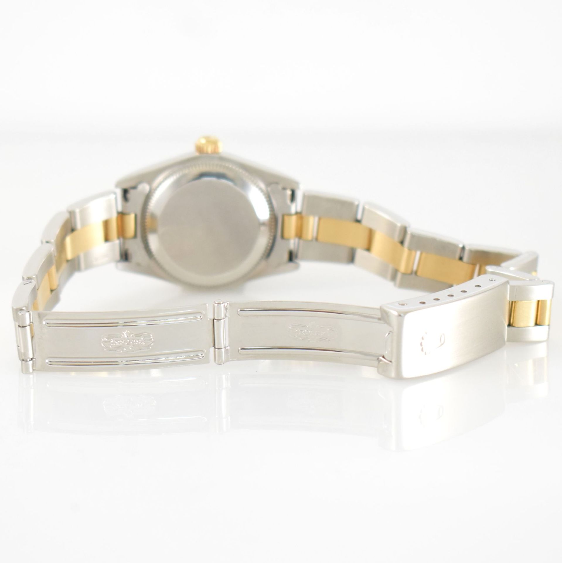 ROLEX Oyster Perpetual Damenarmbanduhr, Schweiz um 2001, Automatik, Ref. 76183, Edelstahl/Gold komb. - Bild 6 aus 7