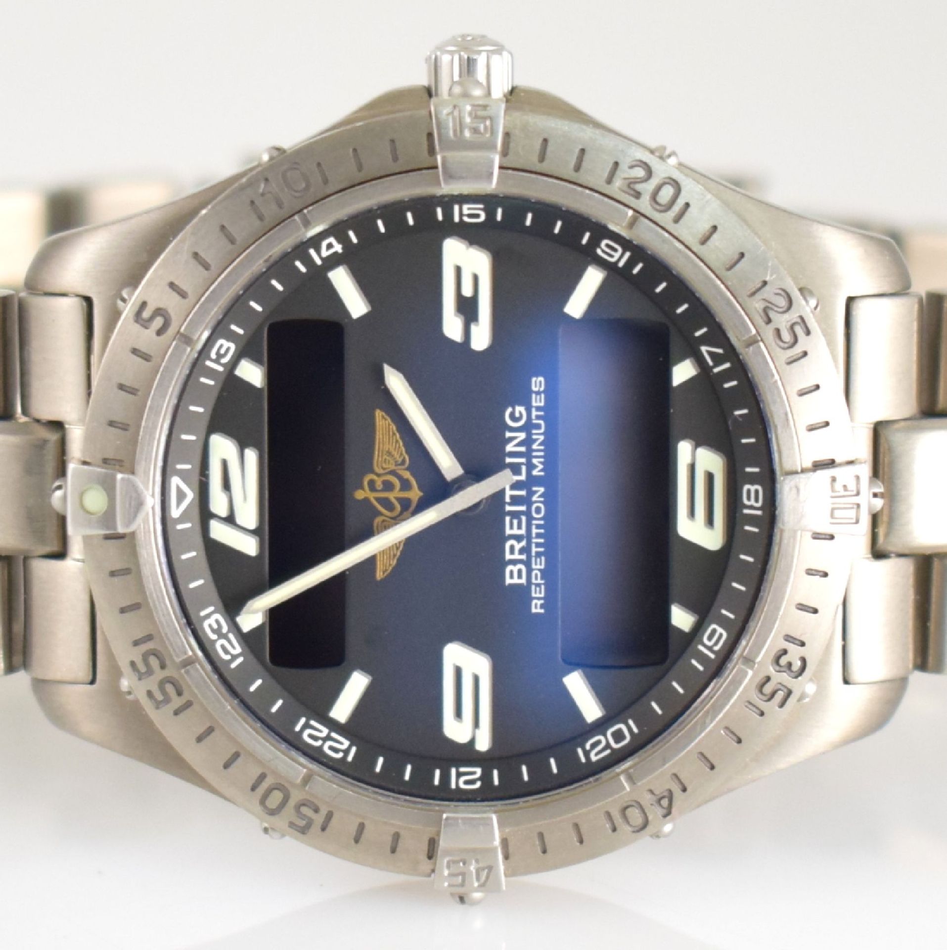 BREITLING Multifunktionsuhr Aerospace, Schweiz um 2000, Ref. E65362, Titangeh. inkl. Titanband m. - Image 2 of 7