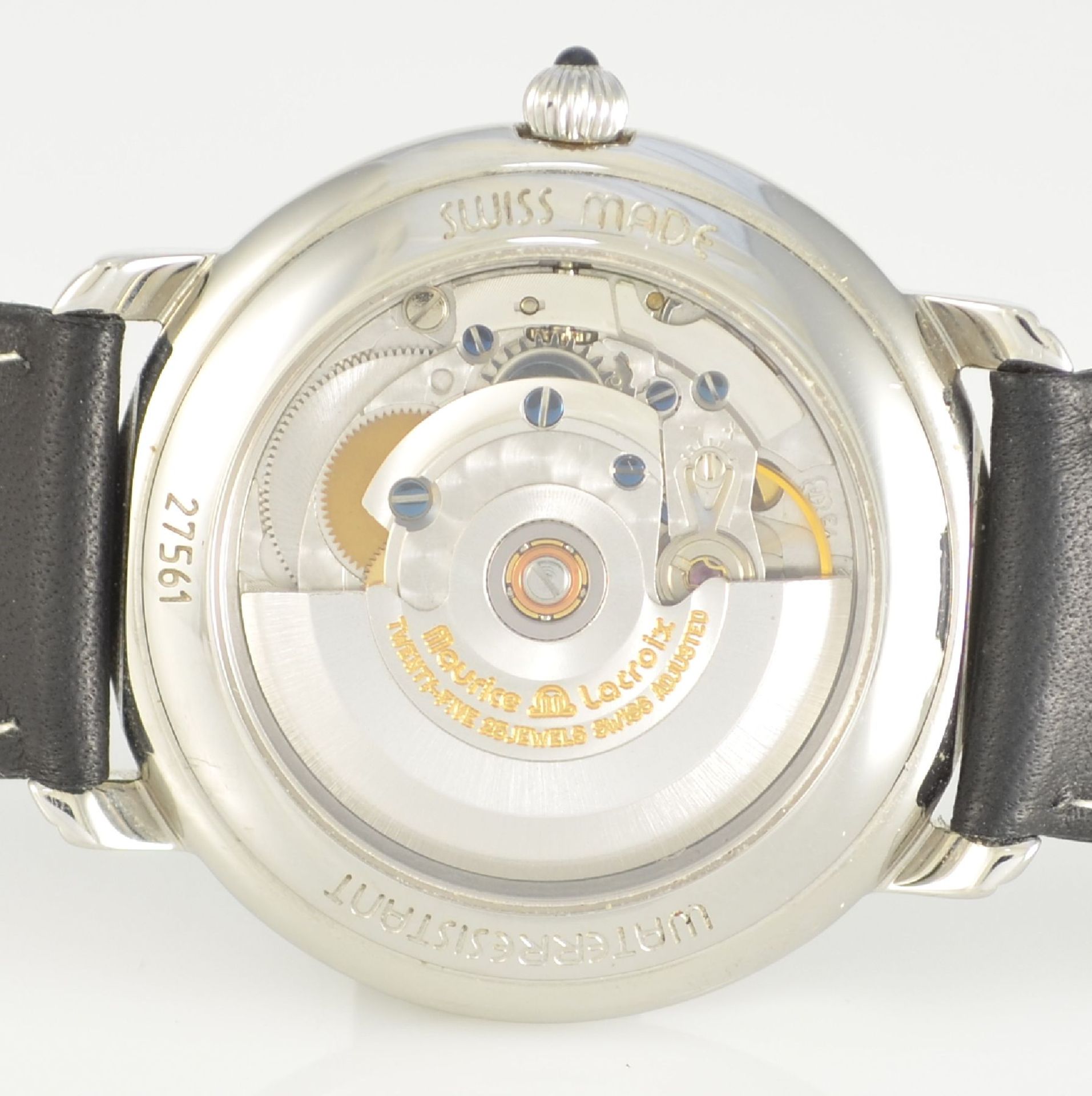 MAURICE LACROIX Herrenarmbanduhr aus der Masterpiece Serie, Automatik, Schweiz um 2000, - Bild 6 aus 6