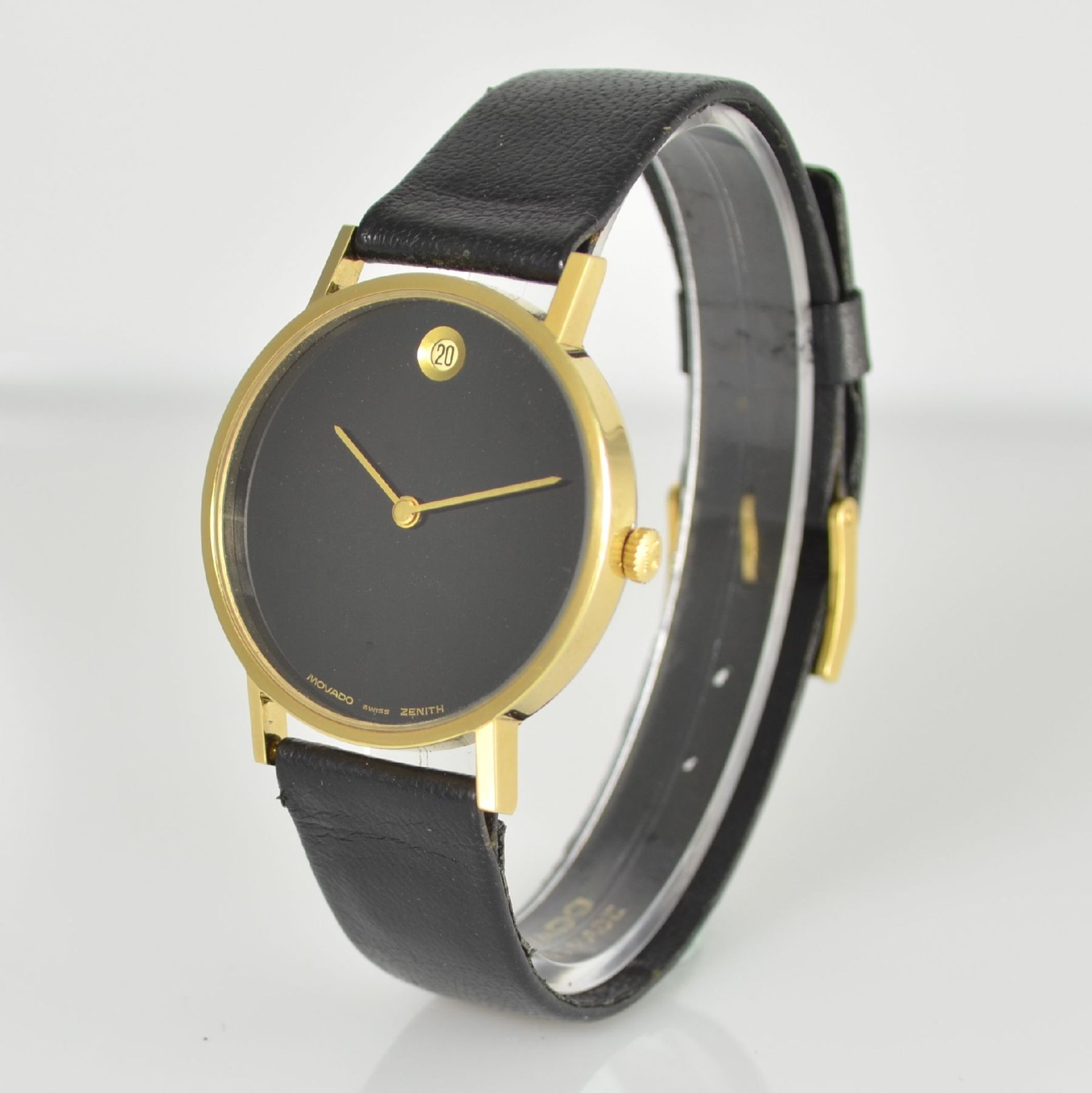 MOVADO/ZENITH Museumswatch Armbanduhr, Schweiz um 1990, Handaufzug, Ref. 200041366, verg. Geh. mit - Bild 4 aus 7