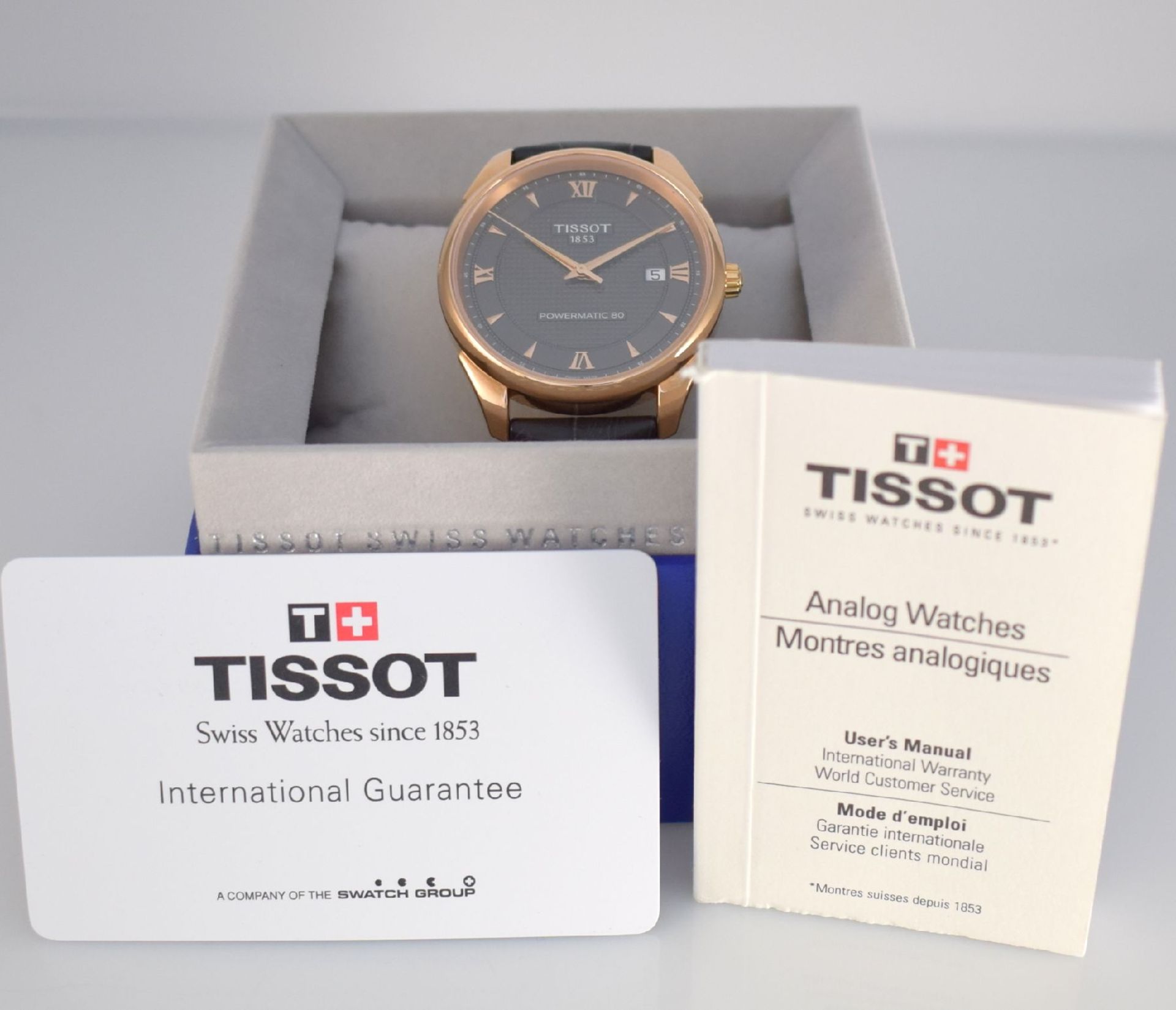 TISSOT Powermatic 80 Herrenarmbanduhr in RG 750/000, Schweiz verk. lt. beil. Gar.-Karte 01/2003, - Bild 8 aus 8