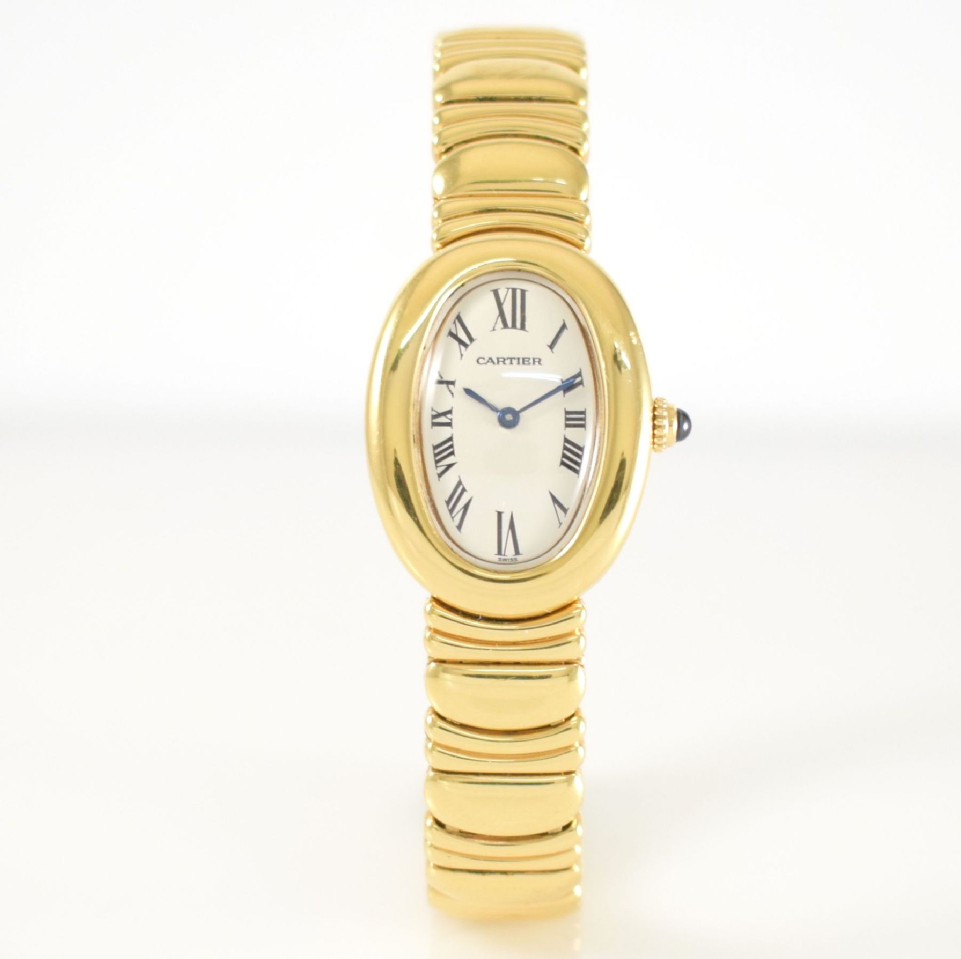 CARTIER Damenarmbanduhr Baignoire in GG 750/000, Schweiz um 2000, Ref. 8057912, quarz, orig. - Bild 3 aus 8