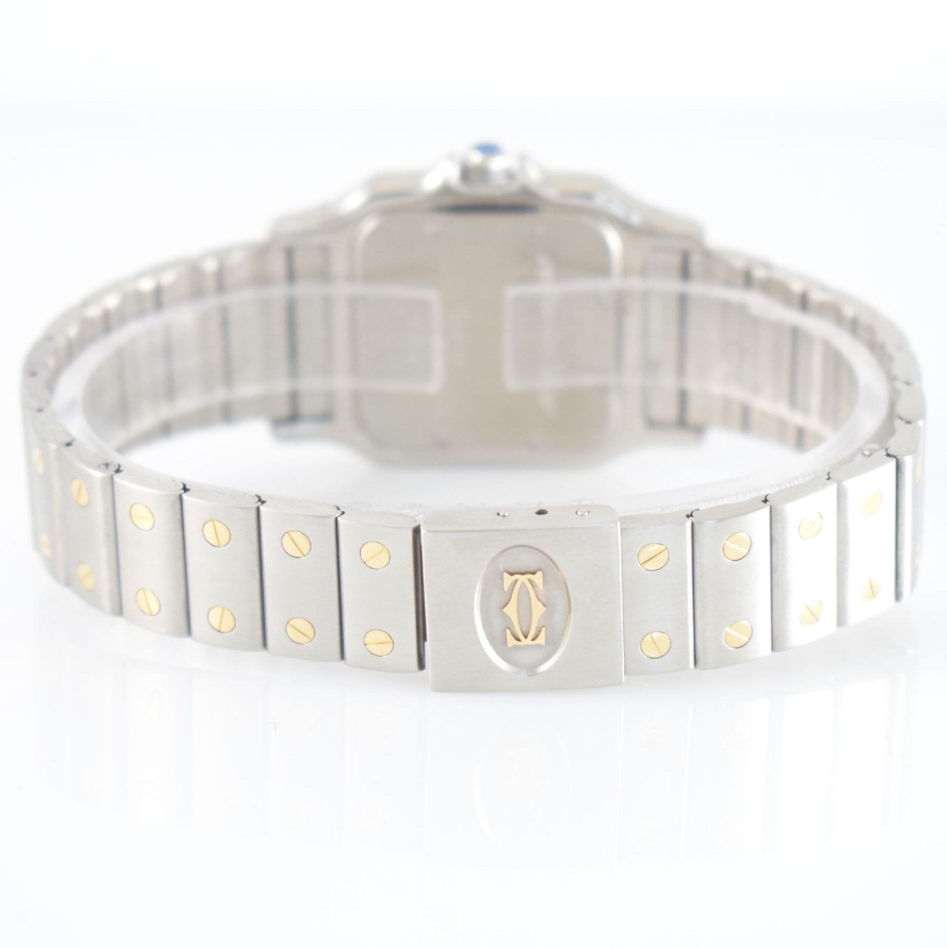 CARTIER Santos Galbee Armbanduhr in Edelstahl & GG 750/000, Schweiz um 1995, quarz, Boden 8-fach - Image 5 of 6