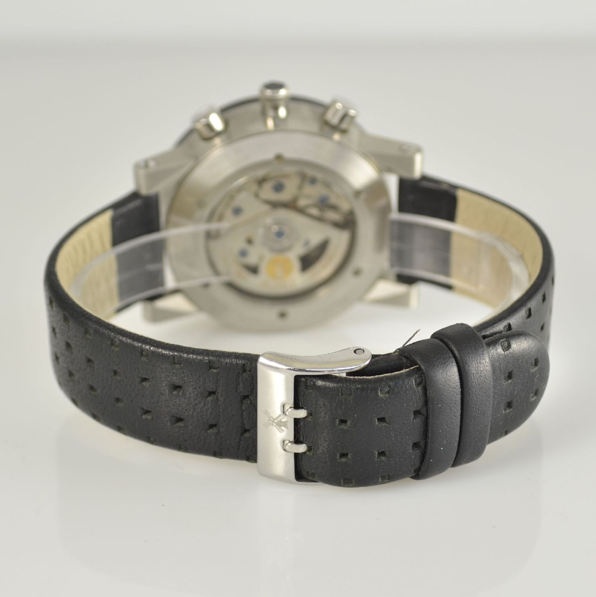MÜHLE GLASHÜTTE Armbandchronograph in Stahl, Deutschland/Schweiz um 2005, Automatik, beids. vergl. - Bild 6 aus 9