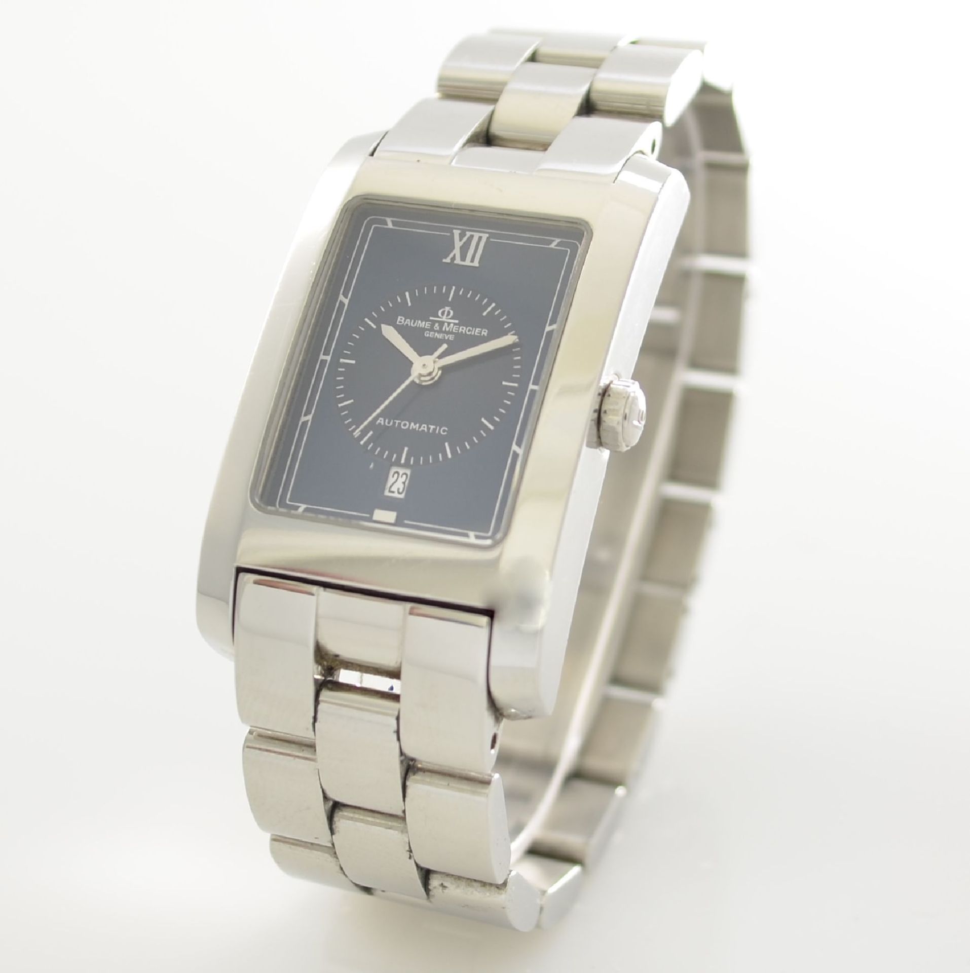 BAUME & MERCIER Armbanduhr Hampton, Automatik, Ref. MV045120, Edelstahlgeh. inkl. Gliederband m. - Bild 4 aus 8