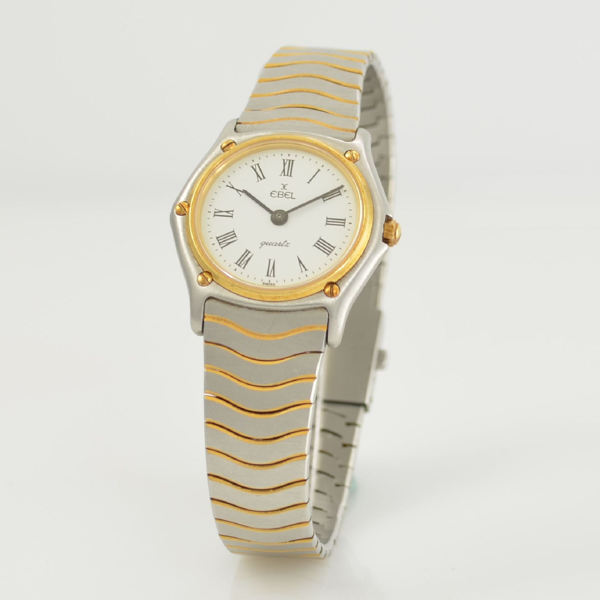 EBEL Sport Classique Damenarmbanduhr, Schweiz um 1990, quarz, Edelstahl/Gold komb., Gold-Lünette 5- - Bild 3 aus 6