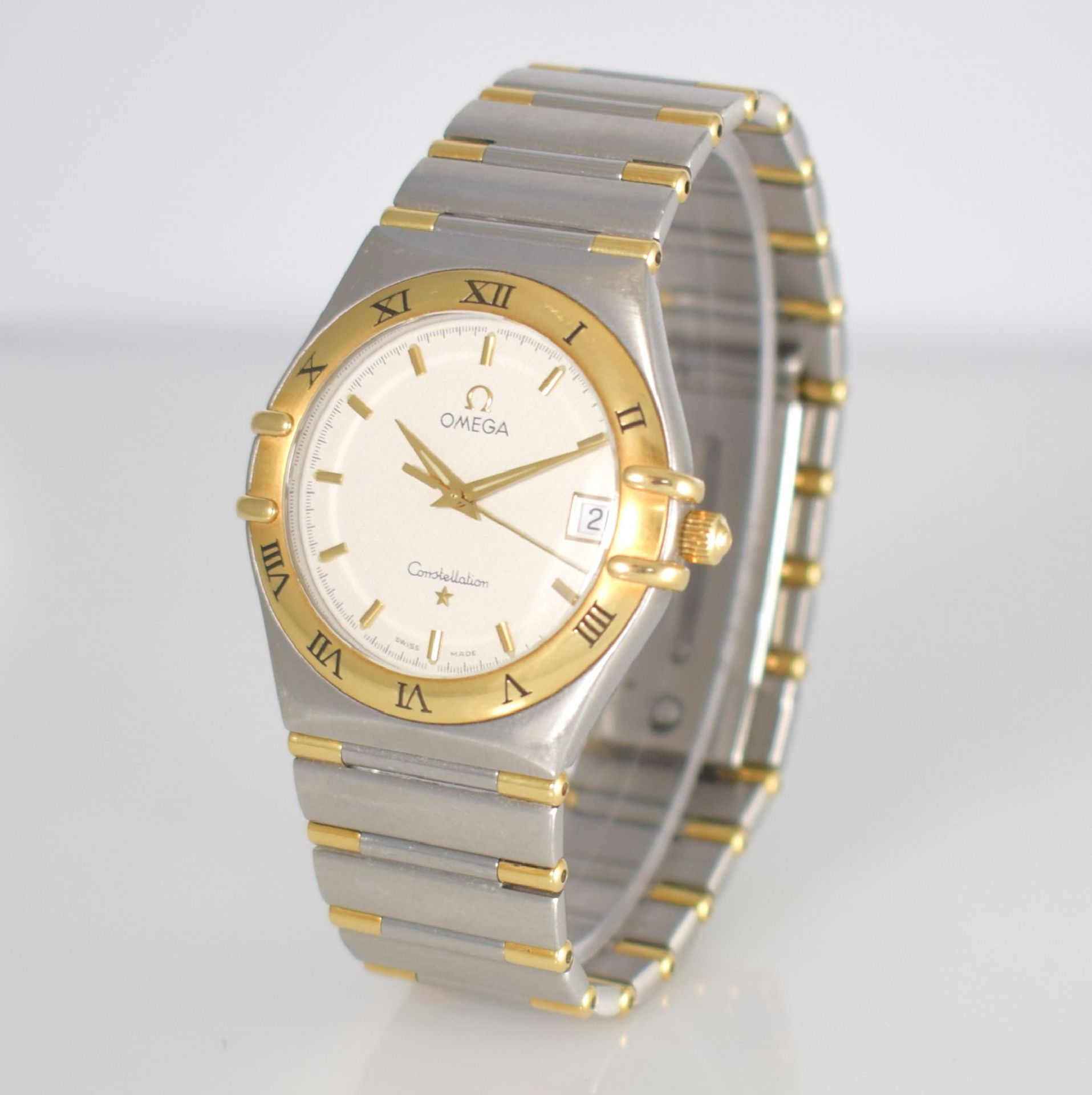 OMEGA Constellation Herrenarmbanduhr, Ref. 13123000, quarz, Edelstahl/Gold komb. Geh. inkl. - Bild 4 aus 8