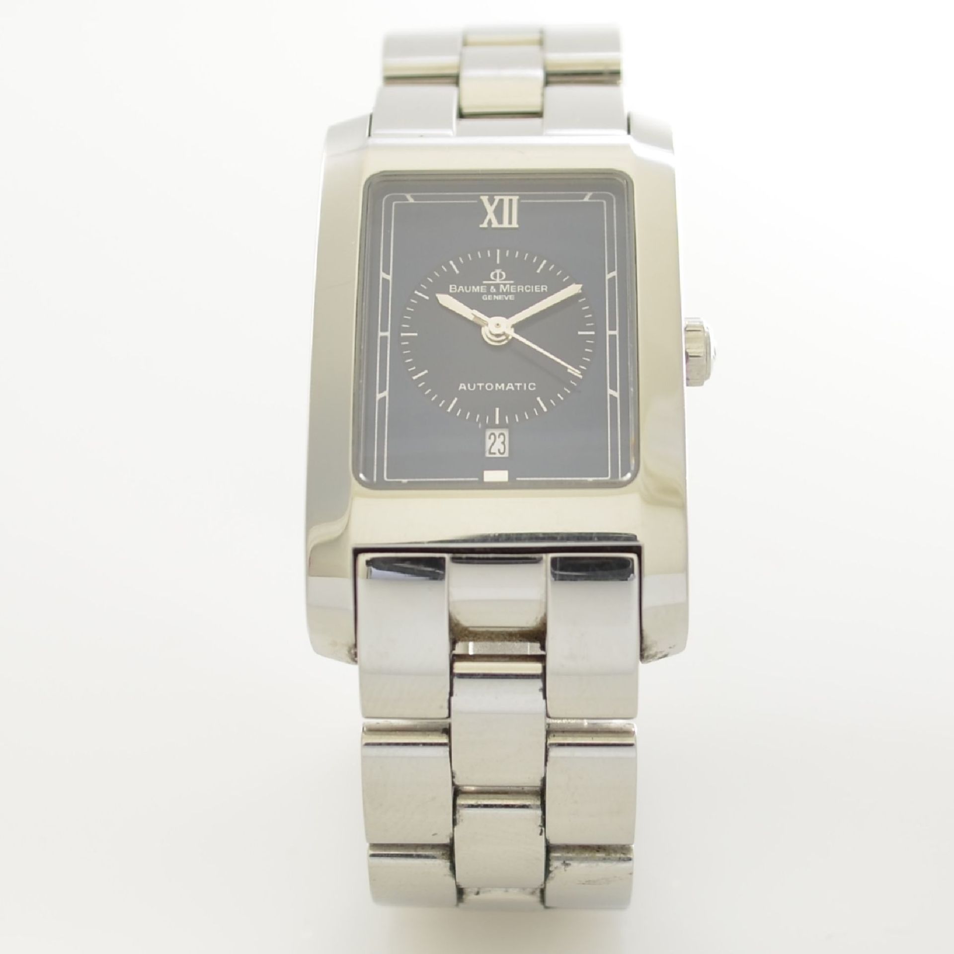 BAUME & MERCIER Armbanduhr Hampton, Automatik, Ref. MV045120, Edelstahlgeh. inkl. Gliederband m. - Bild 3 aus 8