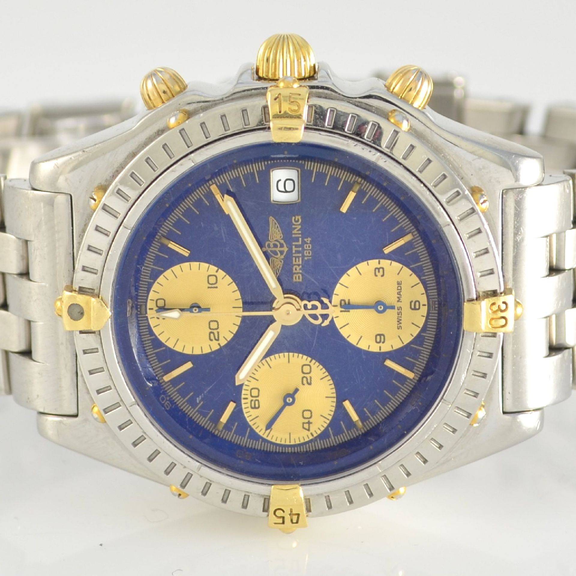 BREITLING Armbandchronograph Chronomat, Automatik, Schweiz um 1998, Ref. B13050, Edelstahlgeh. inkl. - Bild 2 aus 9