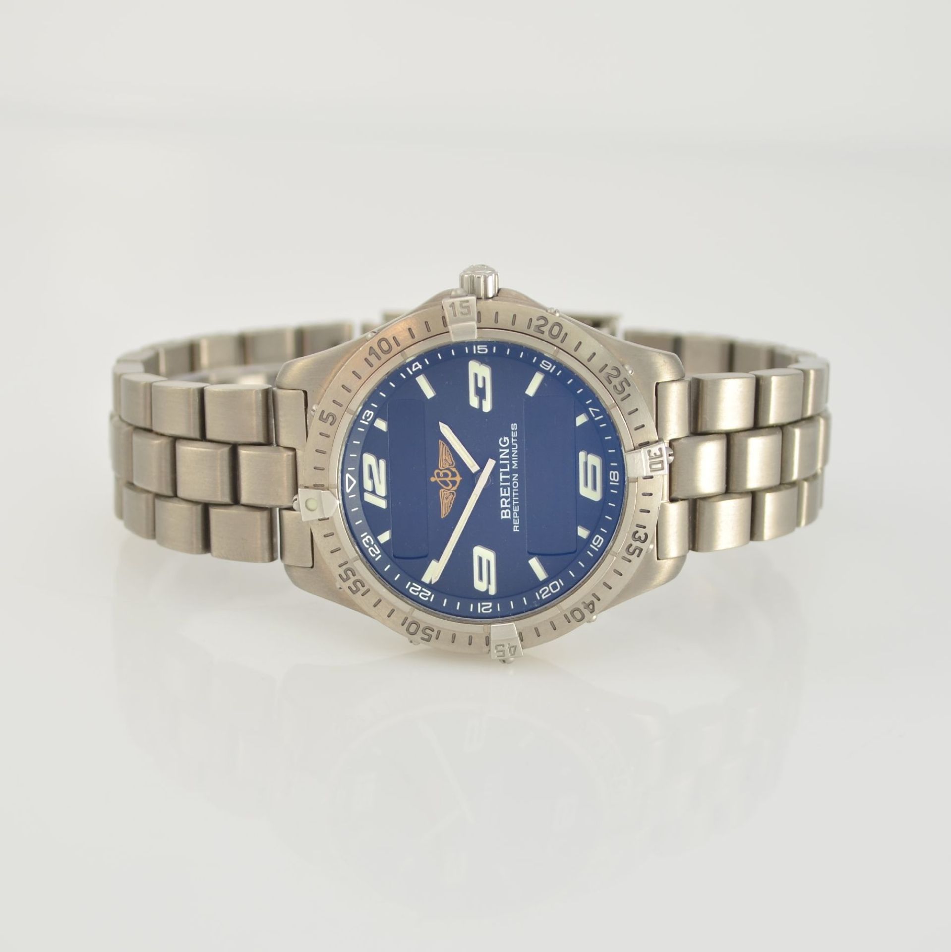 BREITLING Multifunktionsuhr Aerospace, Schweiz um 2000, Ref. E65362, Titangeh. inkl. Titanband m.