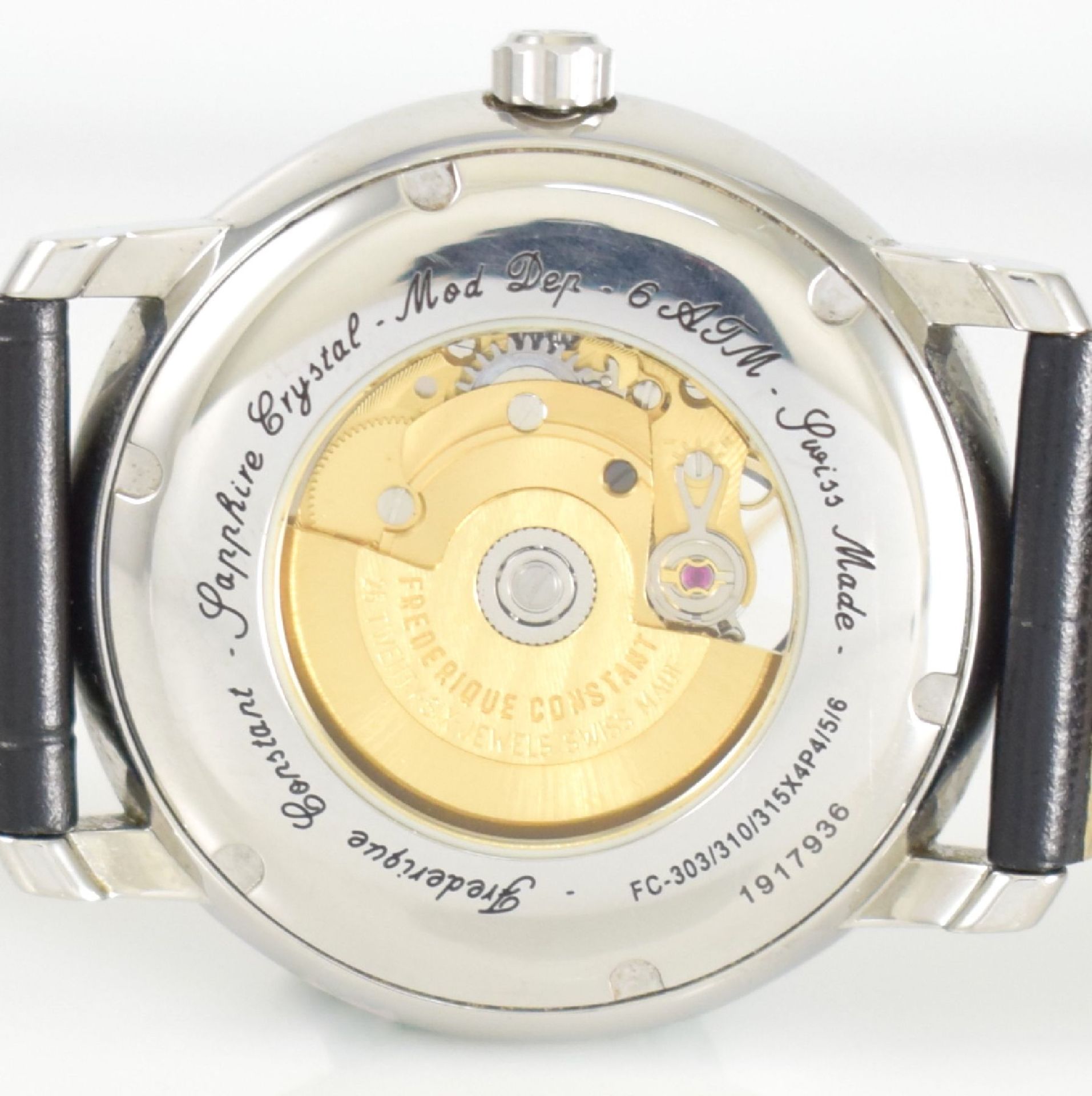 FREDERIQUE CONSTANT Herrenarmbanduhr Modell Persuasion Heart Beat in Edelstahl, Schweiz verk. lt. - Bild 6 aus 7