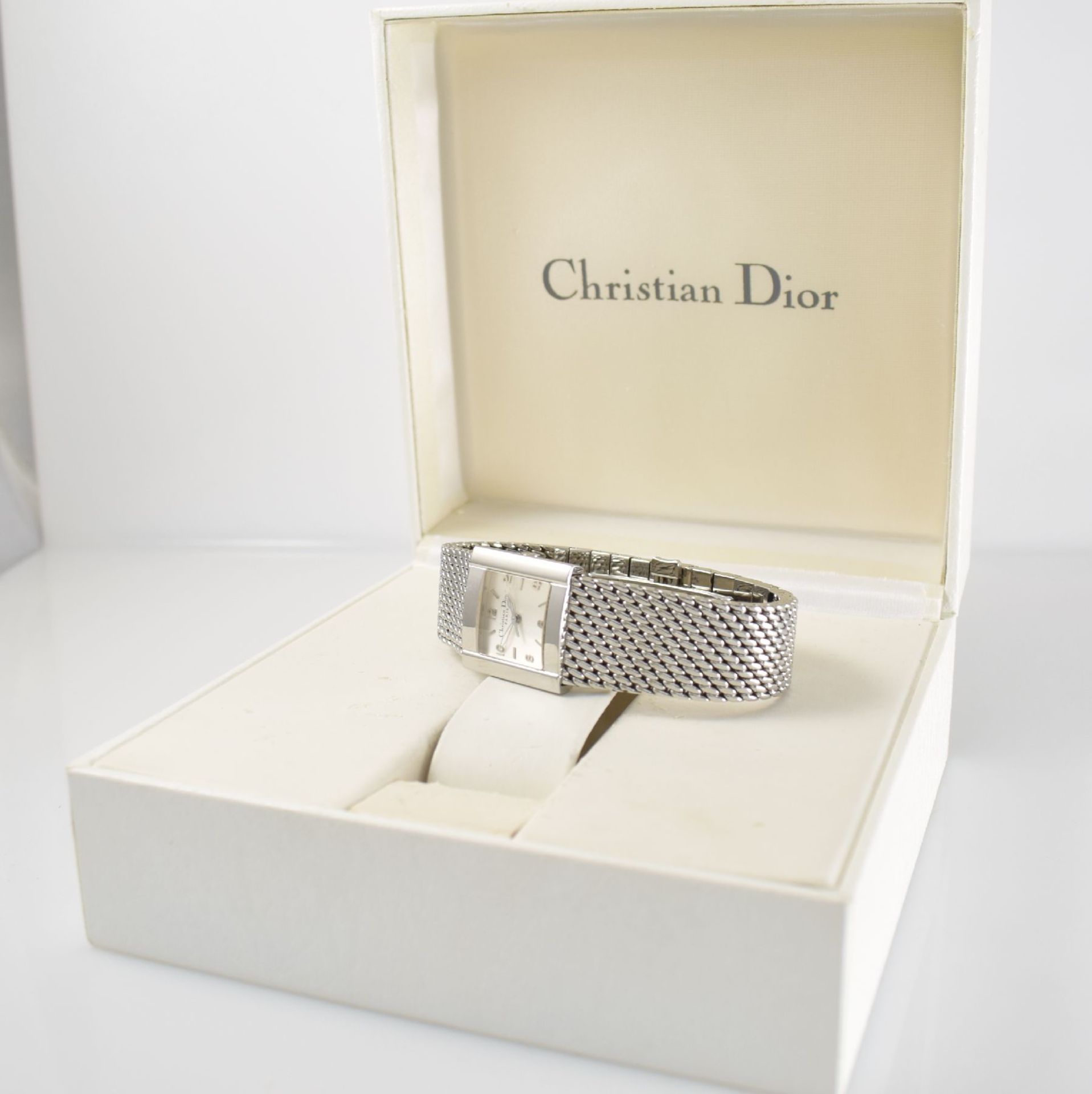 CHRISTIAN DIOR Paris Damenarmbanduhr, Schweiz um 2010, quarz, Edelstahl inkl. orig. Gliederband m. - Bild 6 aus 6