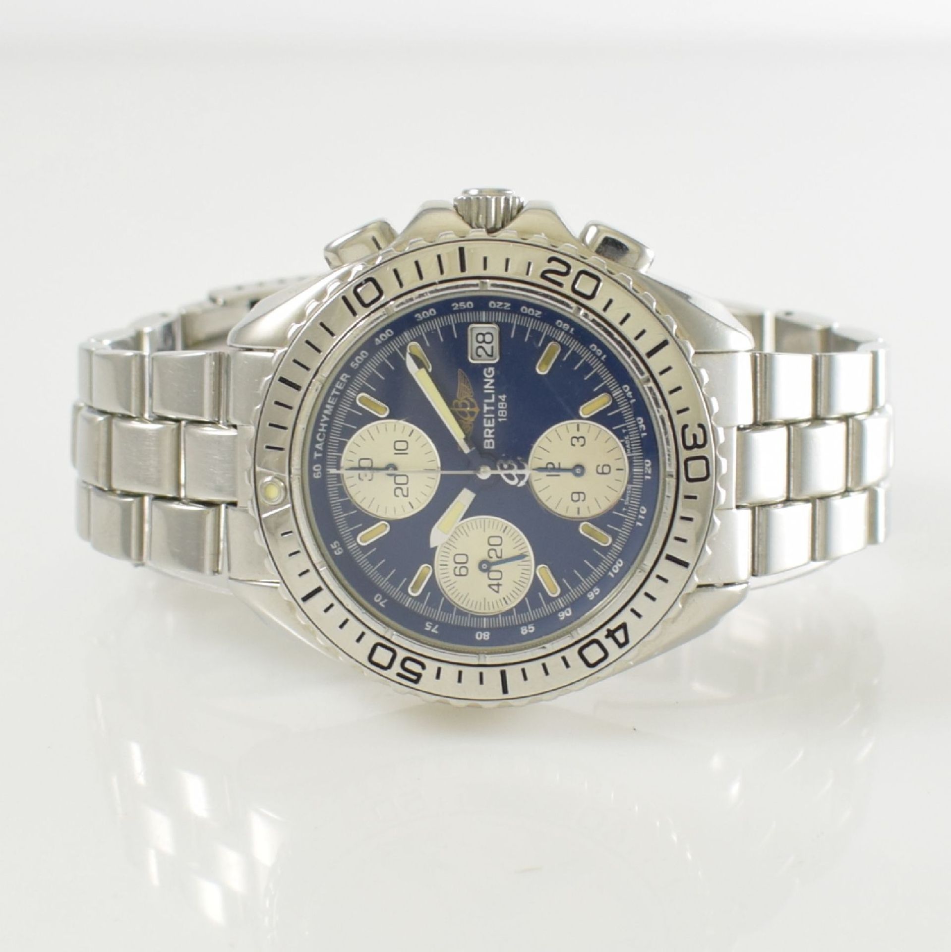 BREITLING Chrono Shark Herrenarmbanduhr mit Chronograph, Schweiz um 1994, Automatik, verschr.