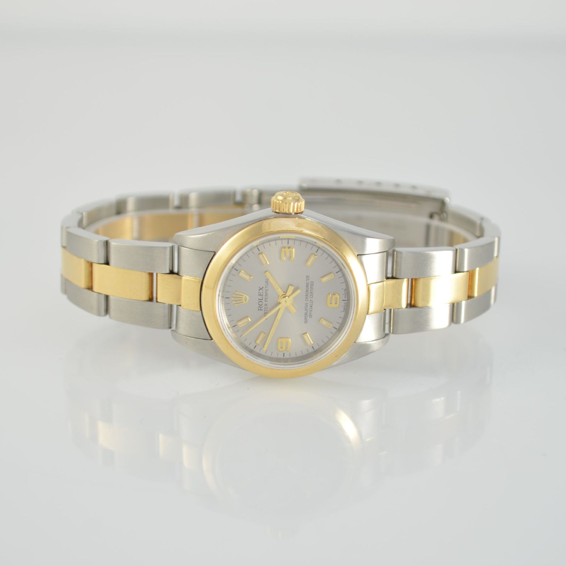 ROLEX Oyster Perpetual Damenarmbanduhr, Schweiz um 2001, Automatik, Ref. 76183, Edelstahl/Gold komb.