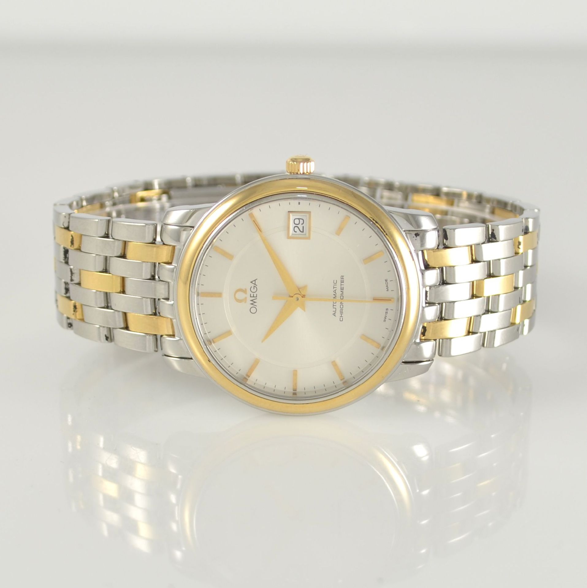 OMEGA Chronometer Herrenarmbanduhr in Stahl/Gold, Schweiz um 1990, Automatik, Ref. 368 1050,