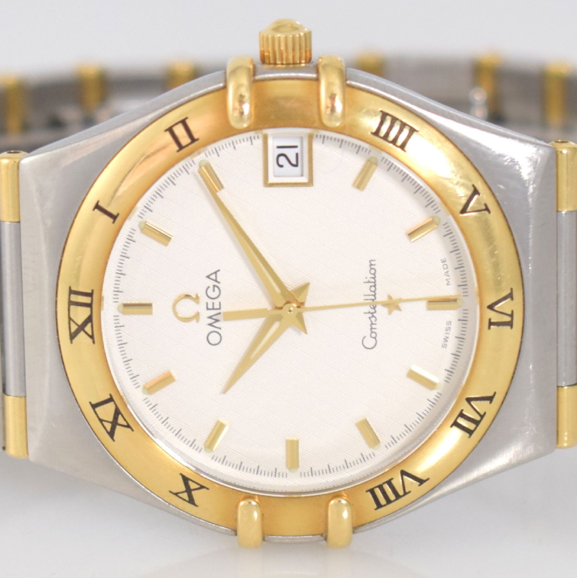 OMEGA Constellation Herrenarmbanduhr, Ref. 13123000, quarz, Edelstahl/Gold komb. Geh. inkl. - Bild 2 aus 8