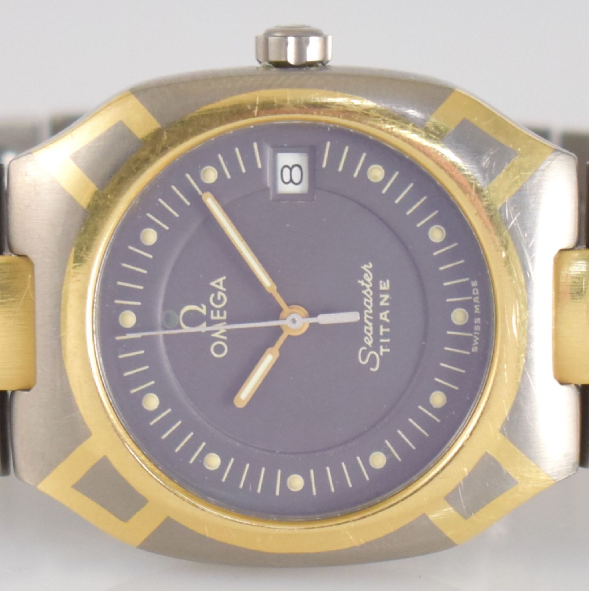 OMEGA Herrenarmbanduhr Modell Seamaster Titane Polaris, Schweiz um 1989, Ref. 3961100/3961121, - Bild 2 aus 7