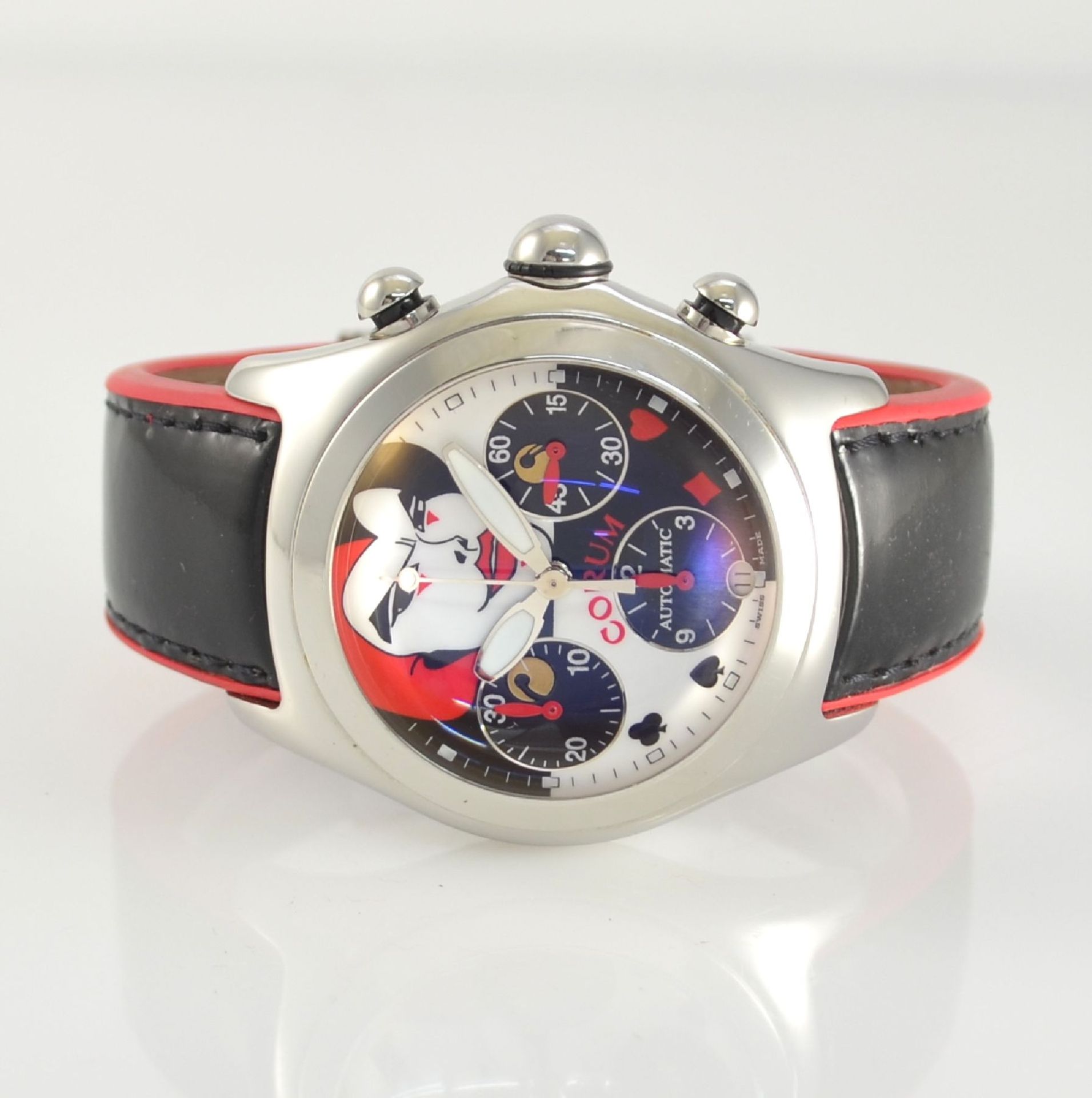 CORUM Armbandchonograph Modell Bubble Joker, Automatik, Ref. 285.240.20, ausverkauftes, auf weltweit