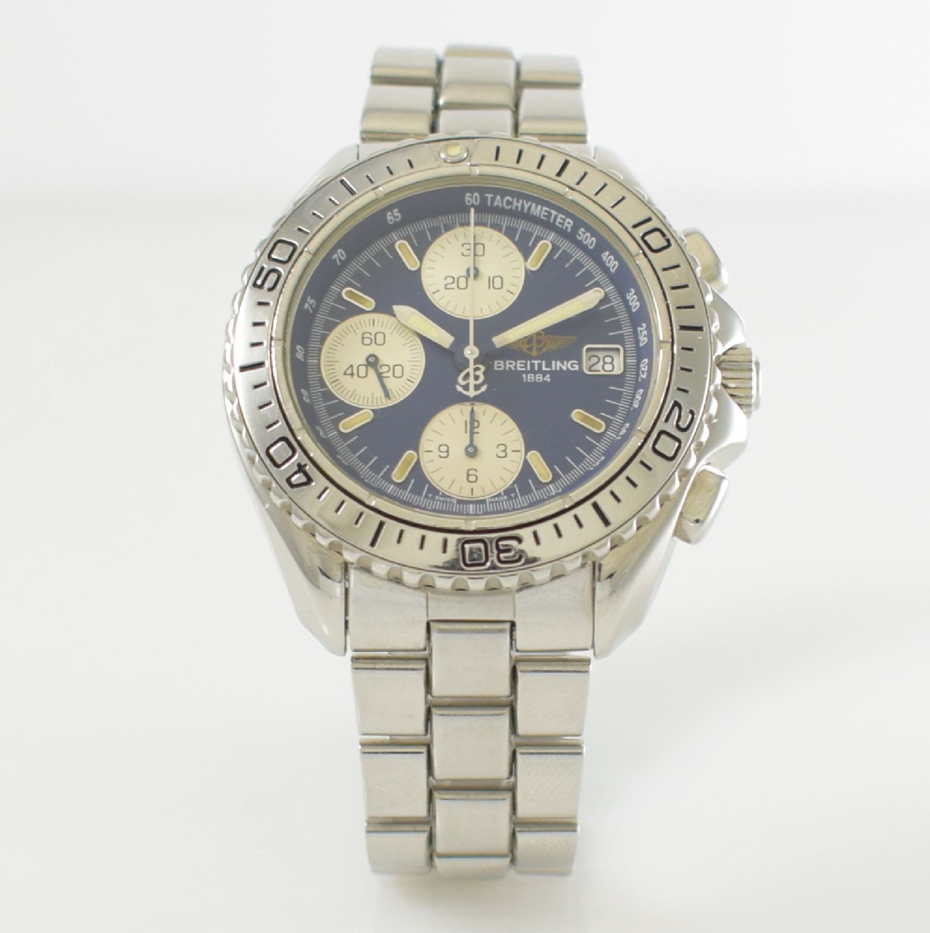 BREITLING Chrono Shark Herrenarmbanduhr mit Chronograph, Schweiz um 1994, Automatik, verschr. - Bild 3 aus 8