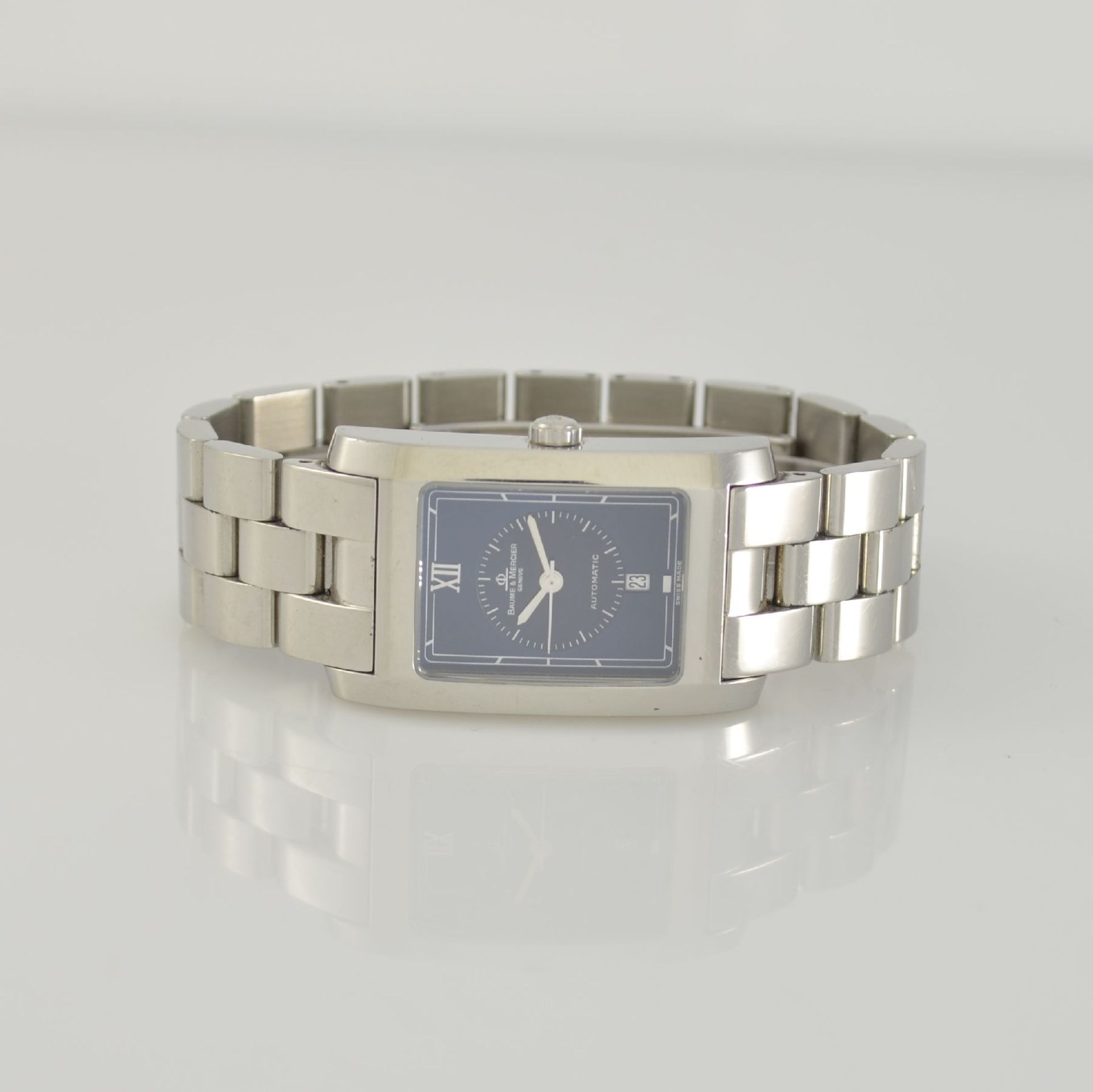 BAUME & MERCIER Armbanduhr Hampton, Automatik, Ref. MV045120, Edelstahlgeh. inkl. Gliederband m.