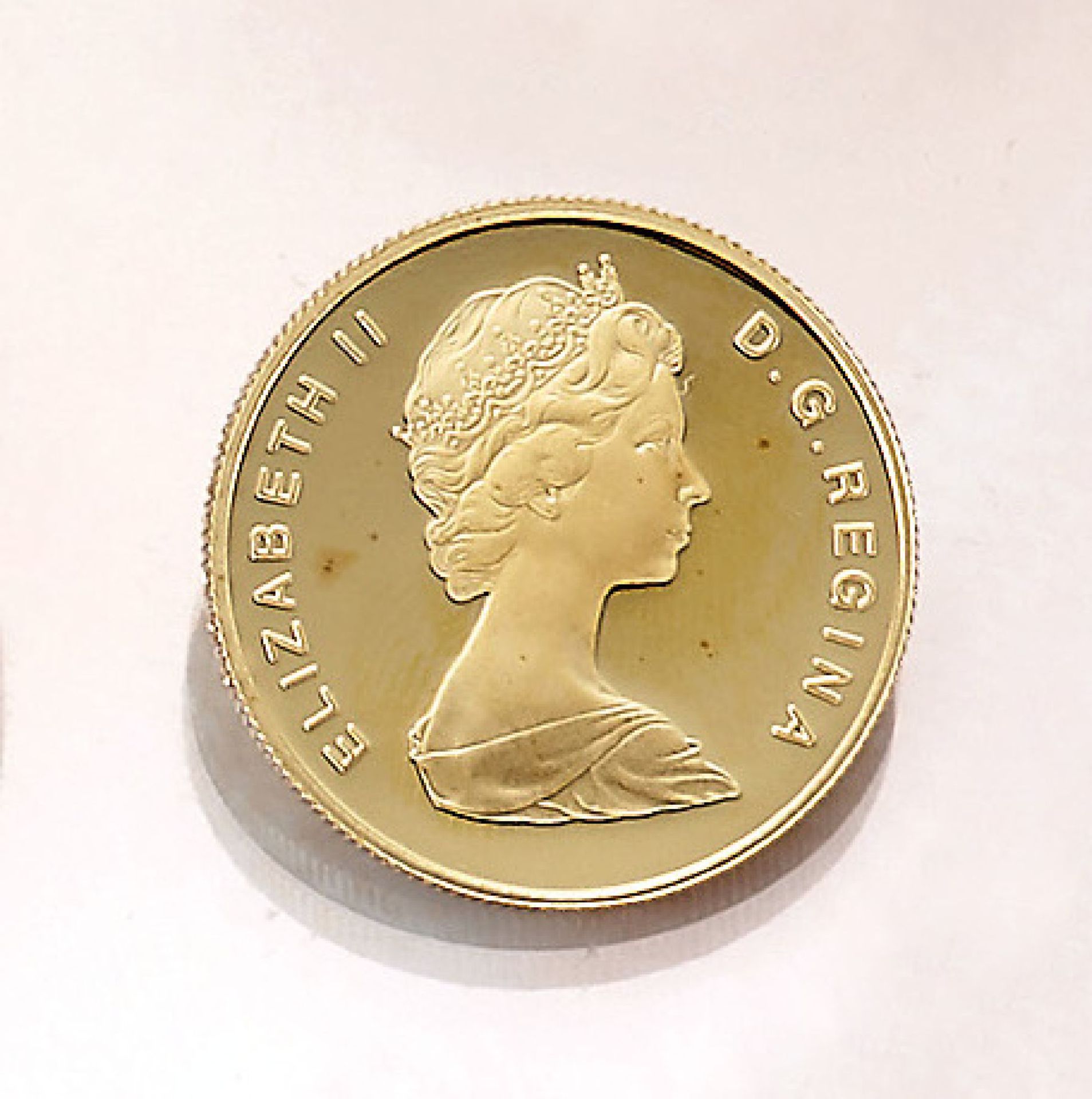 Goldmünze, 100 Dollars, Canada, 1983, Elizabeth II., St. John's 1583-1983, Neufund- landGold coin,