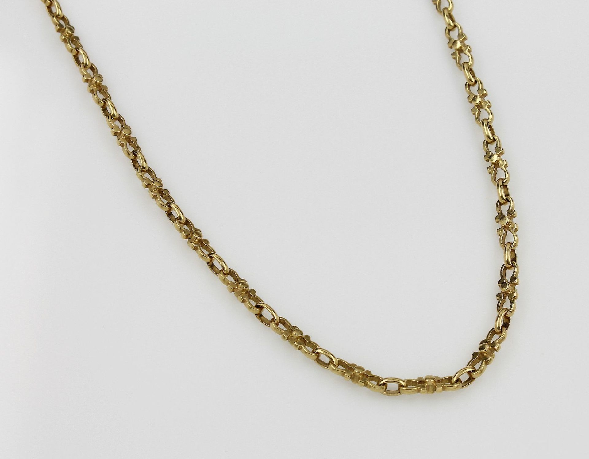 18 kt Gold Collier, GG 750/000, ca. 30.1 g, L. ca. 53 cm, Karabinerschließe18 kt gold necklace ,