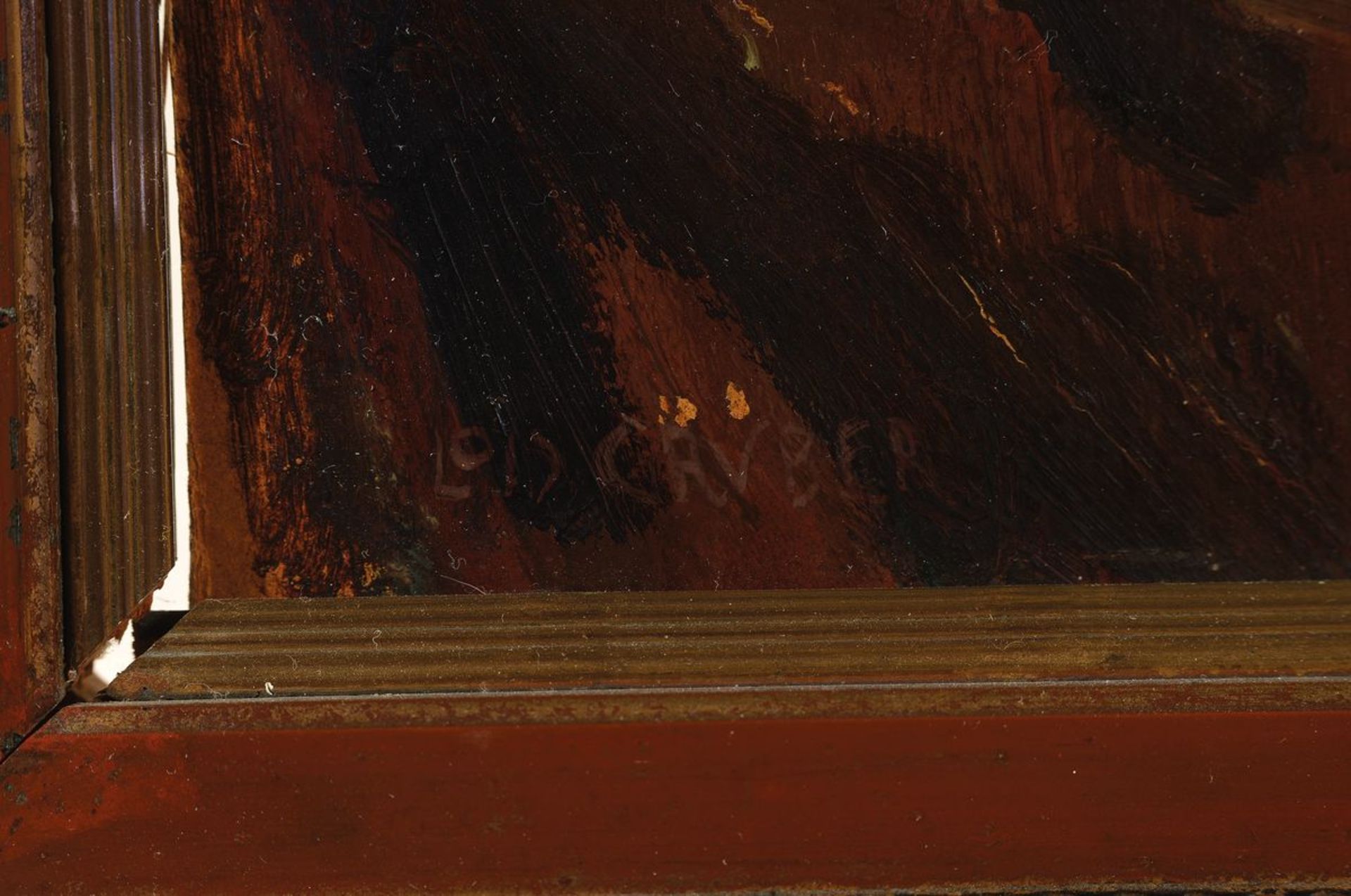 Lois Gruber, Maler des frühen 20. Jh., die drei Grazien, Öl/Malkarton, links unten signiert, ca. - Bild 2 aus 3
