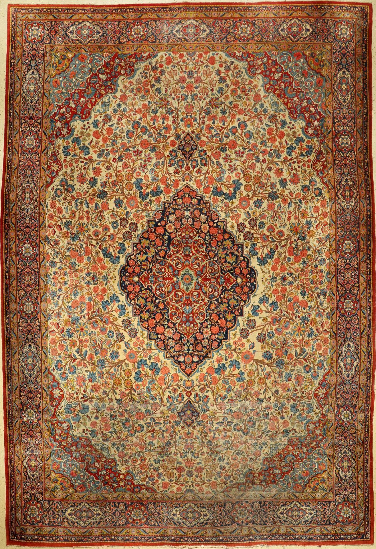 Keschan Dabir antik, Persien, um 1910, Wolle auf Baumwolle, ca. 467 x 314 cm, EHZ: 5Keschan Dabir