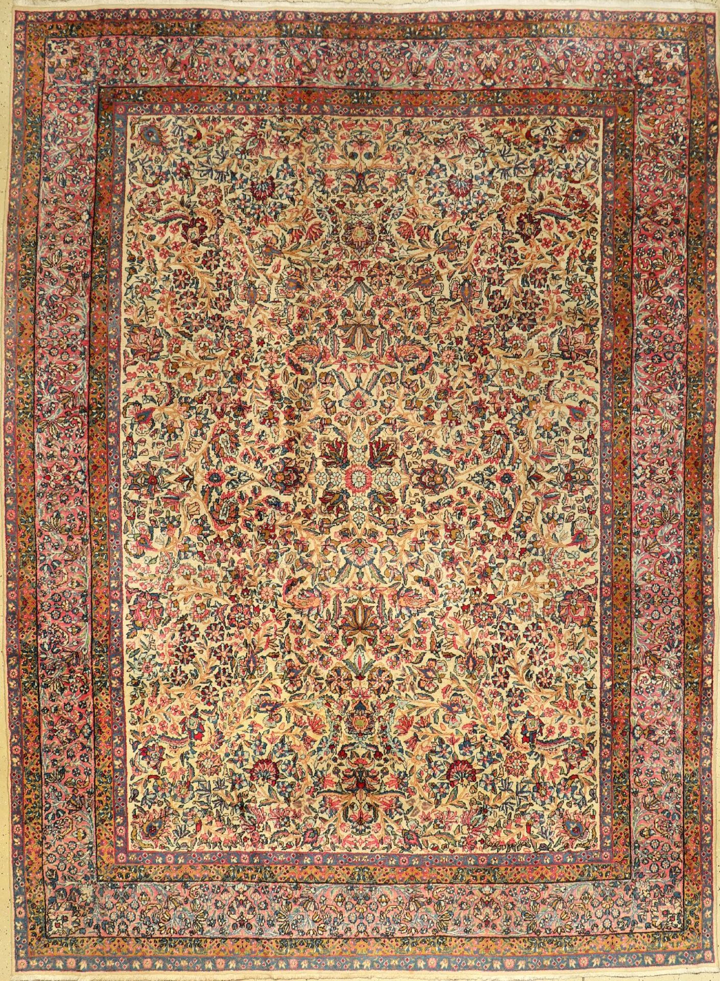 Kerman-Lawer (US Re-Import), Persien, um 1900, Korkwolle, ca. 362 x 267 cm, EHZ: 3Kerman-Lawer