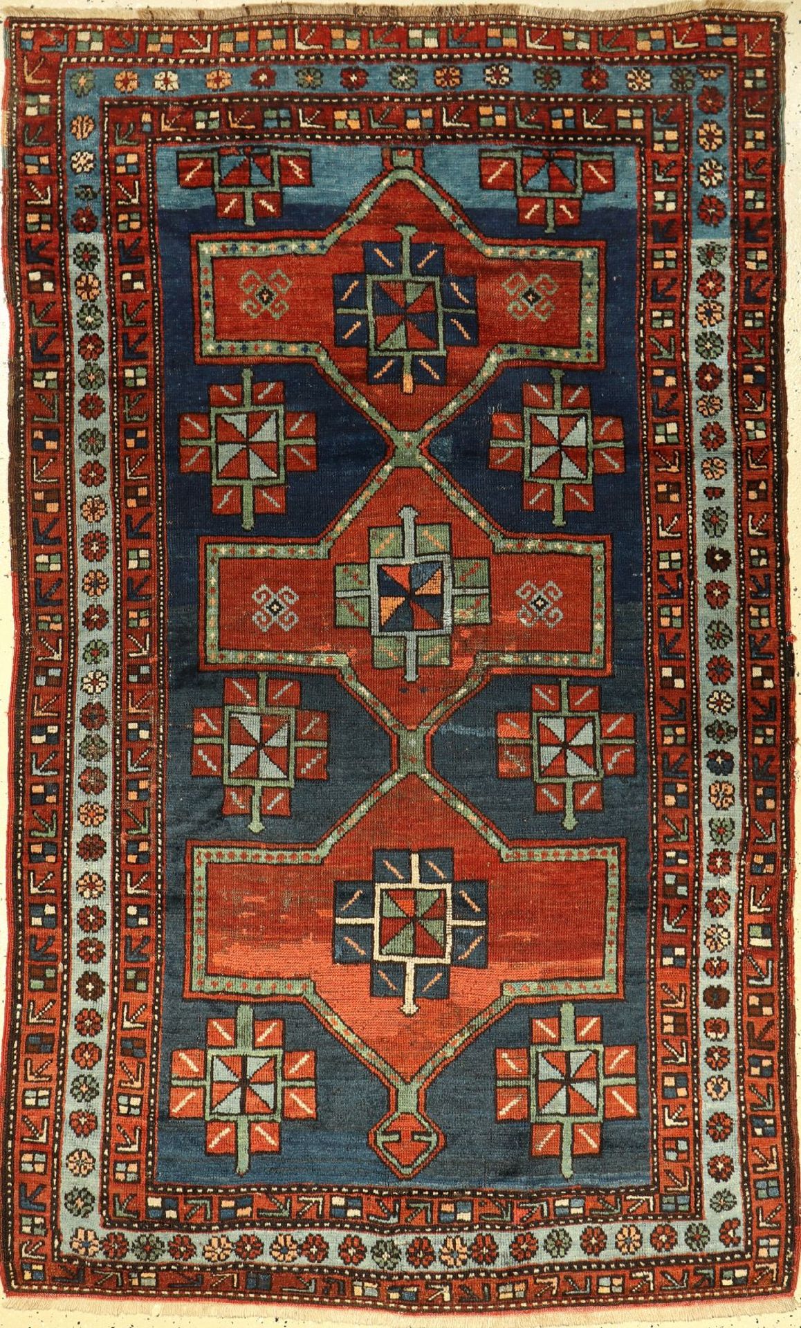 Armenischer Kasak antik, Kaukasus, um 1900,Wolle auf Wolle, ca. 201 x 123 cm, EHZ: 4Armenian Kasak