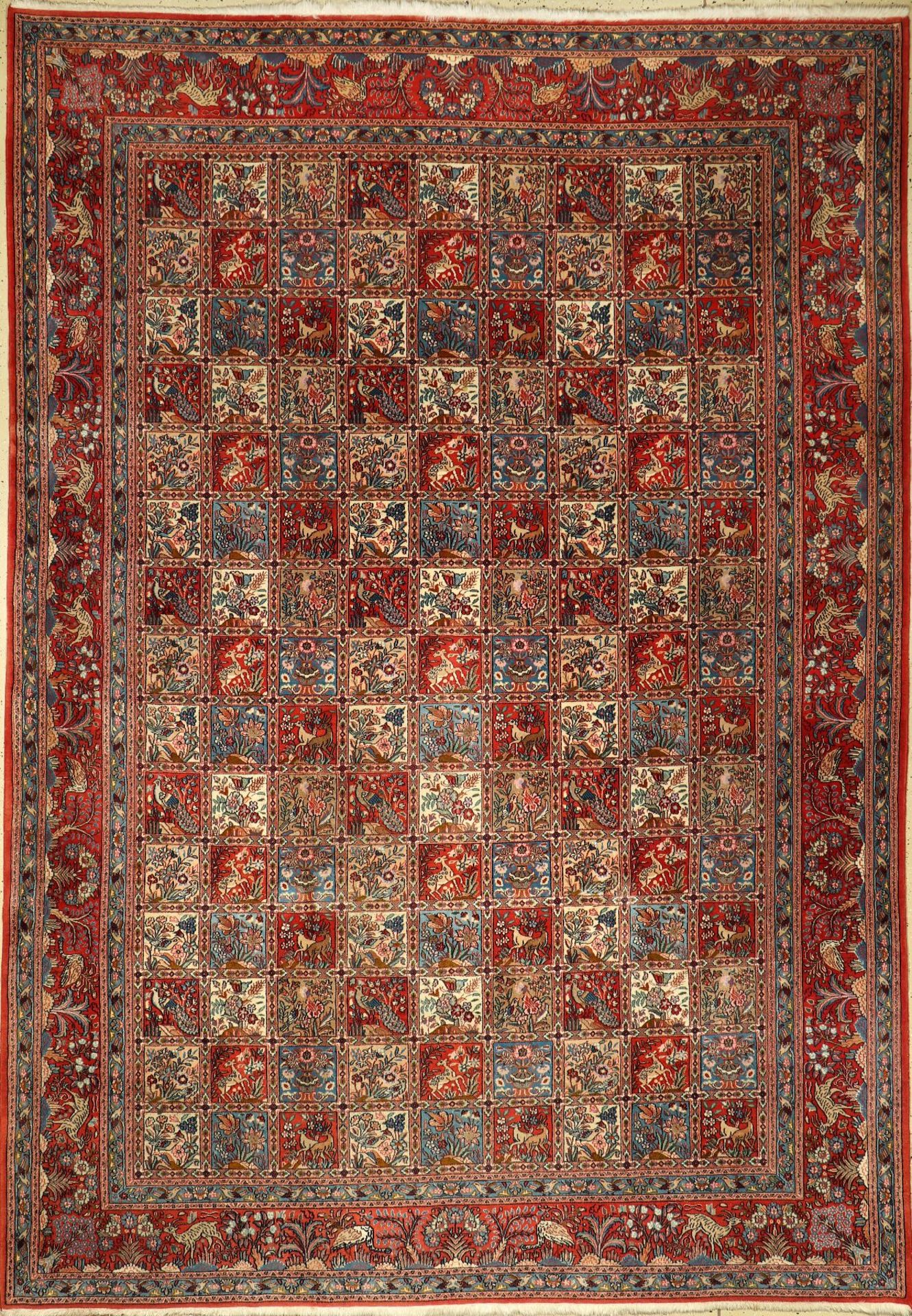 Mud fein, Persien, ca. 30 Jahre, Korkwolle mit Seide, ca. 355 x 248 cm, EHZ: 2Mud carpet fine,