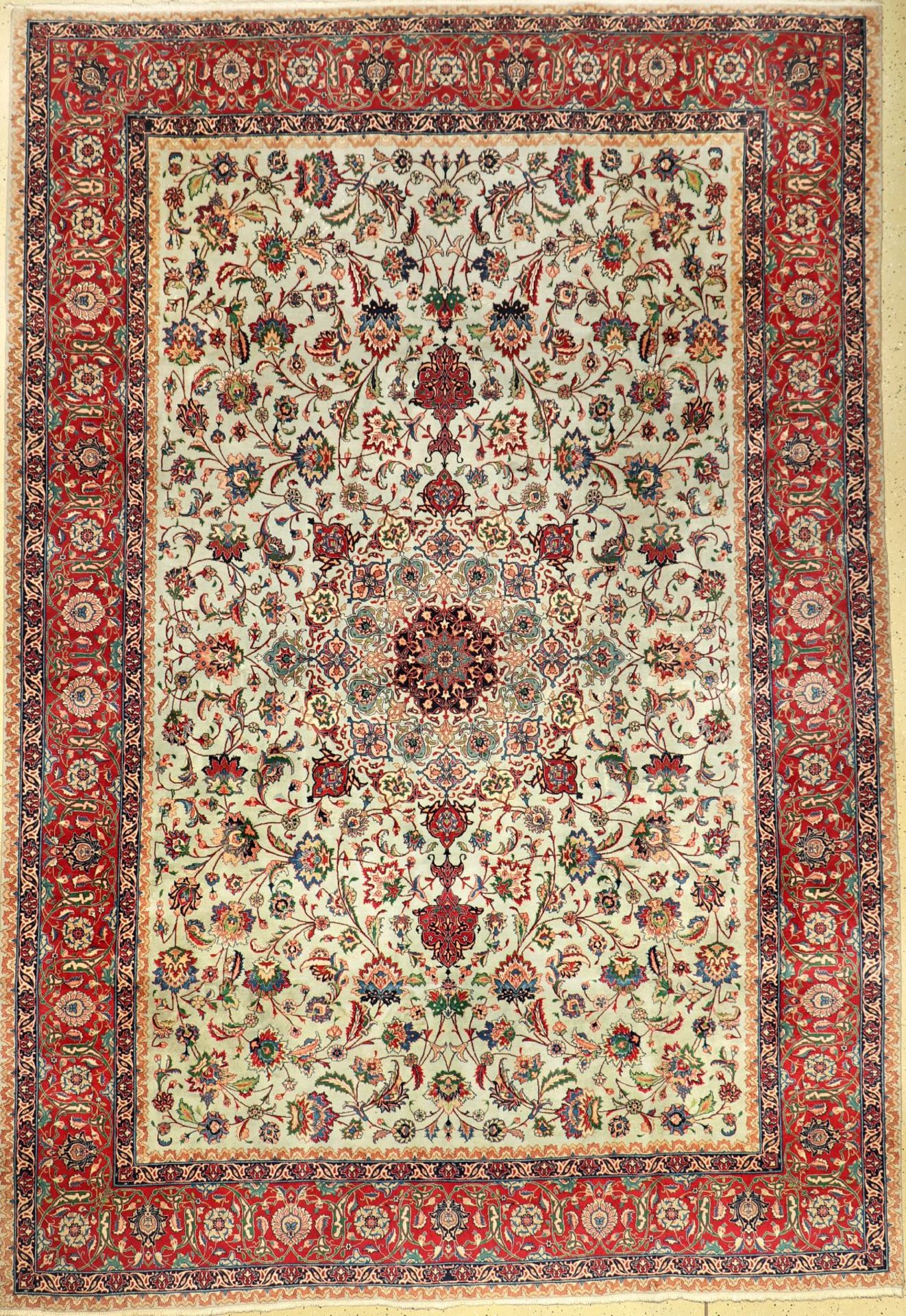 Täbriz alt (50 RAJ), Persien, ca. 60 Jahre,Korkwolle, ca. 356 x 243 cm, EHZ: 2-3Tabriz carpet old (