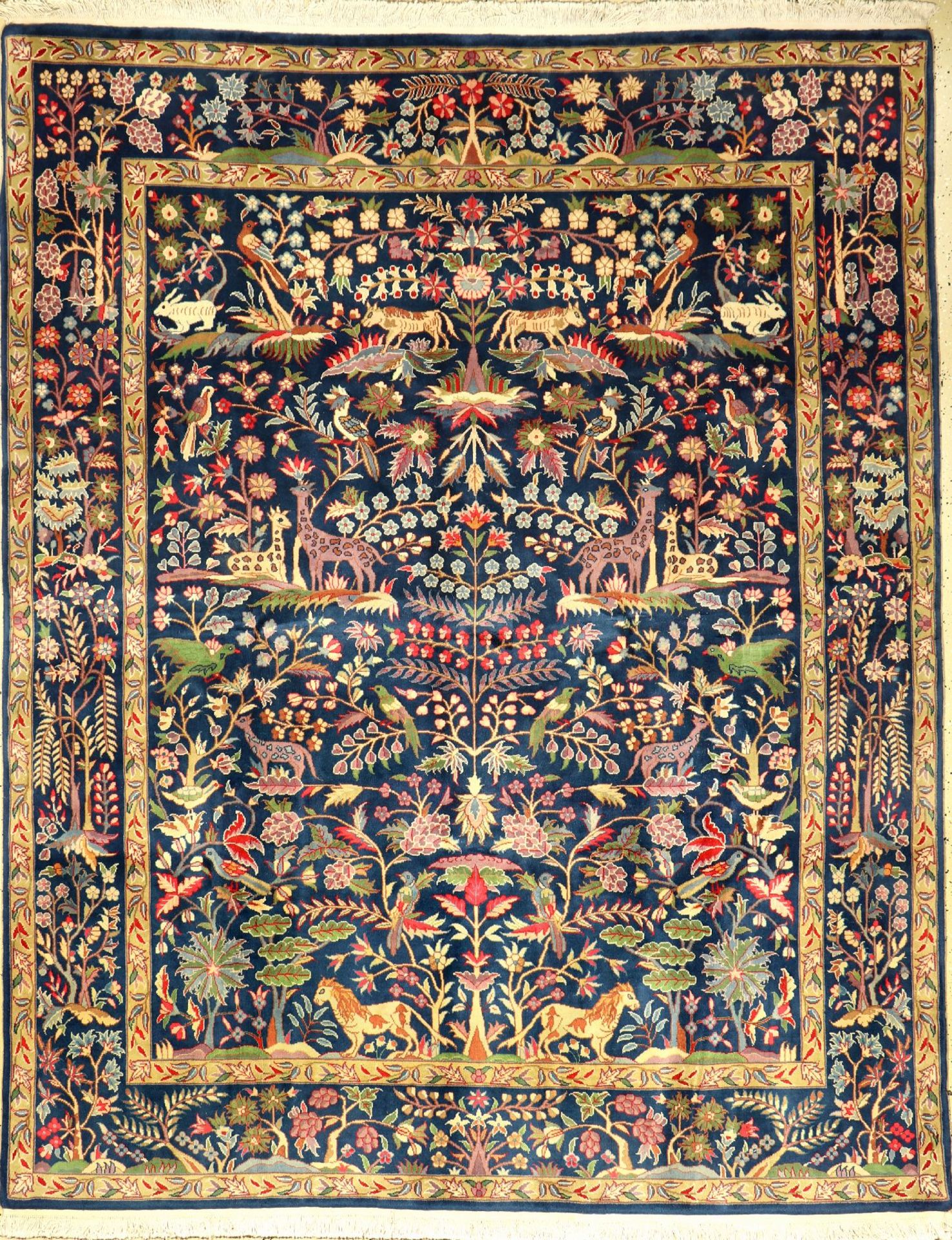 Yazd-Sherkat alt, Persien, ca. 60 Jahre, Korkwolle, ca. 252 x 202 cm, EHZ: 2Yazd-Sherkat rug old,