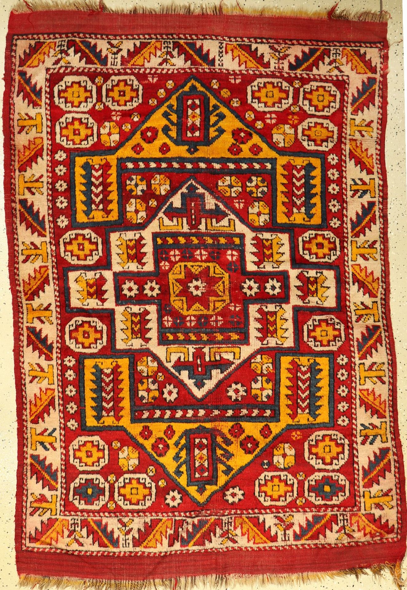 Canakale, Türkei, um 1920, Wolle auf Wolle,ca. 200 x 138 cm, EHZ: 4(verfärbt)Canakkale rug,