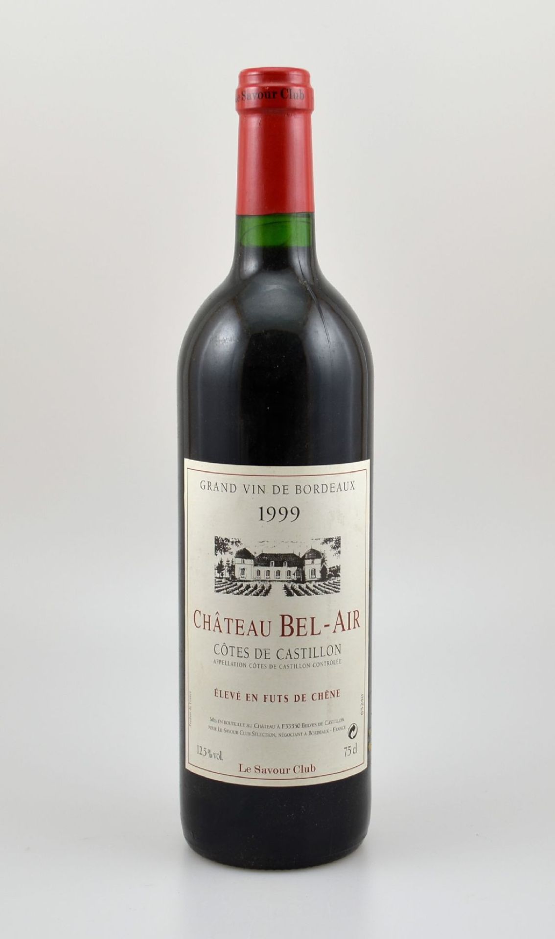 11 Flaschen 1999 Chateau Bel-Air, Cotes de Castillon, je ca. 75 cl, 12,5 % Vol.,Füllstände: je ca.