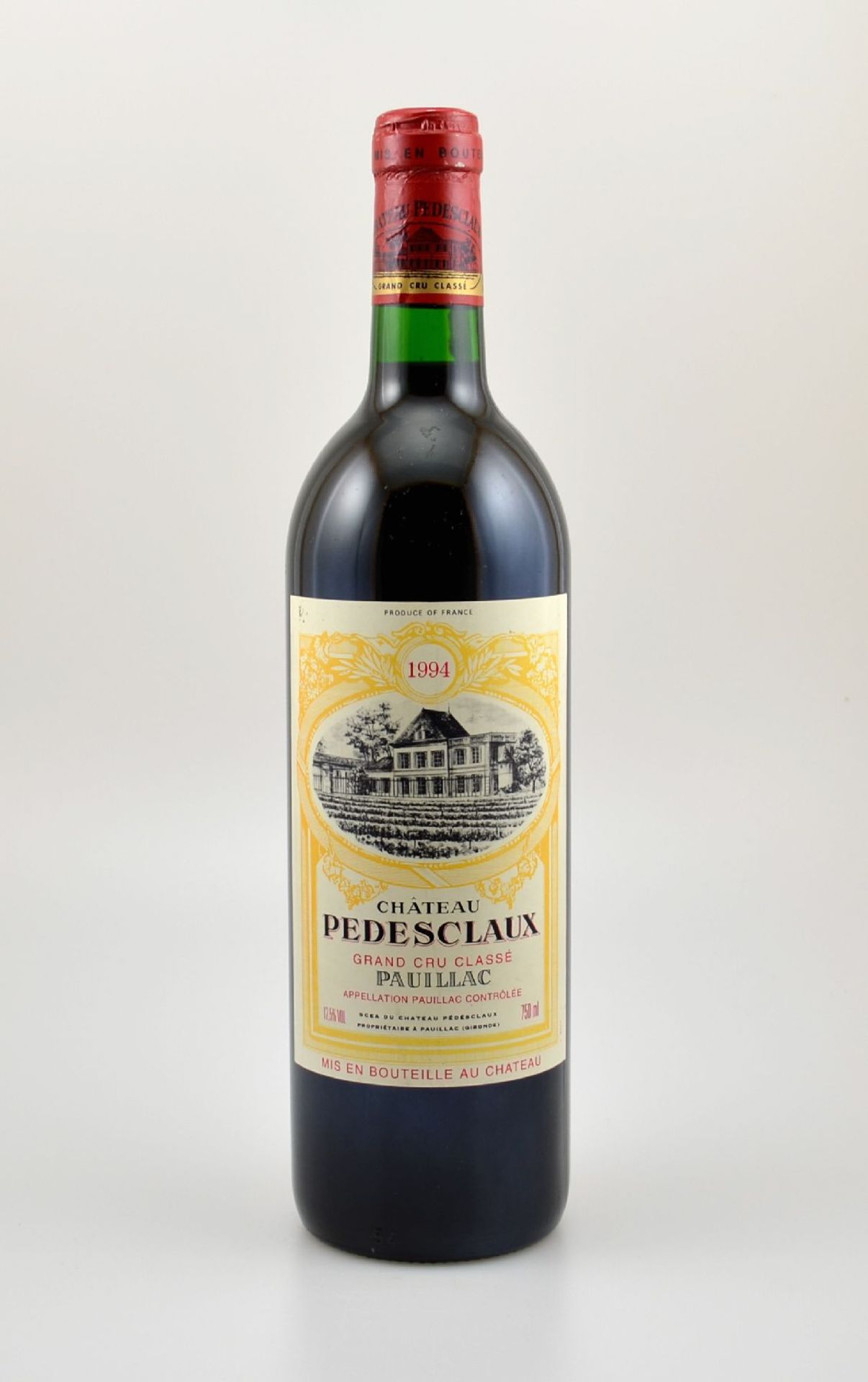 1 Flasche 1994 Chateau Pedesclaux, Pauillac, Grand Cru Classe, ca. 75 cl, 12,5 % Vol., Füllstand: