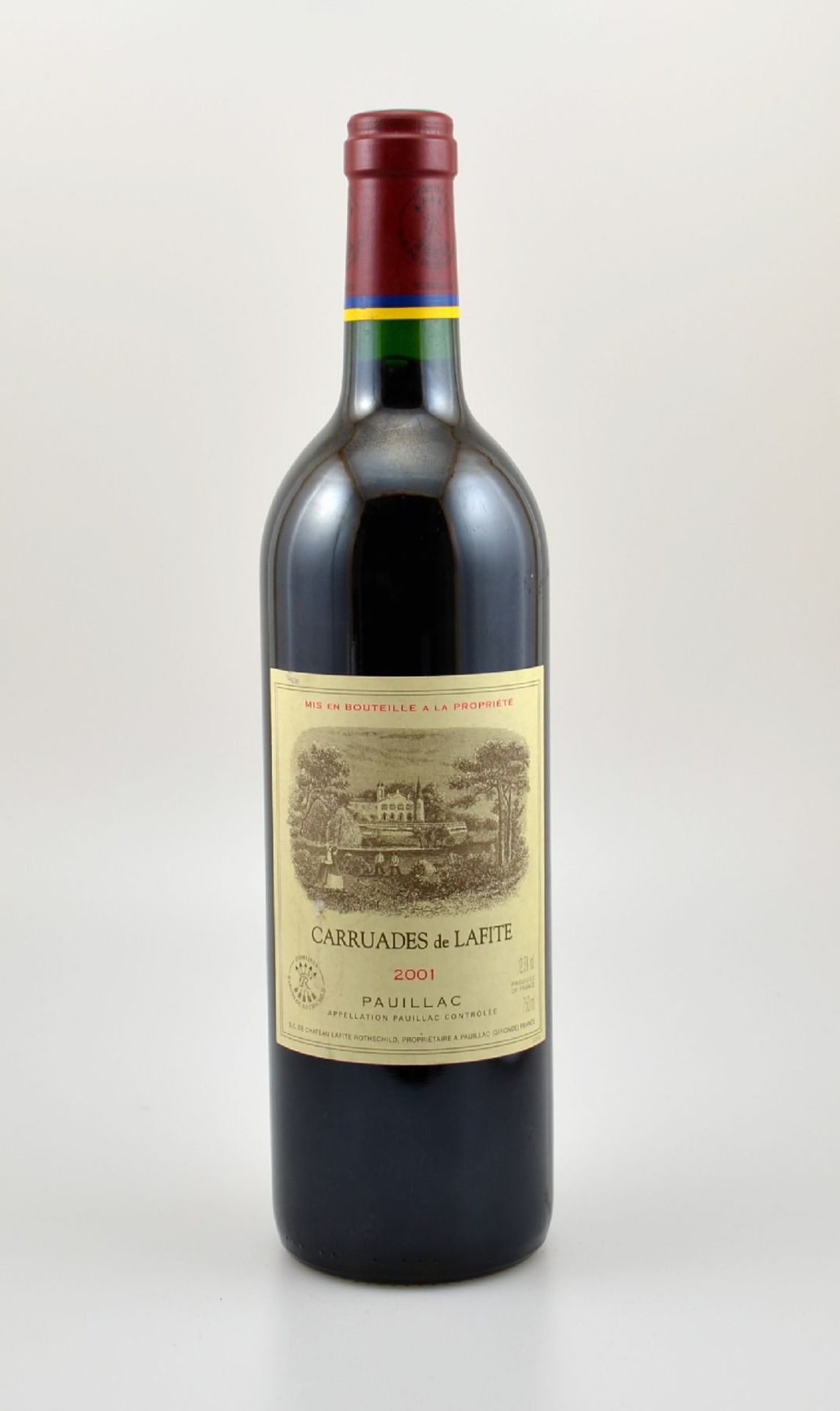 1 Flasche 2001 Carruades de Lafite, Pauillac, 2. Wein von Chateau Lafite Rothschild, ca. 75 cl, 12,5