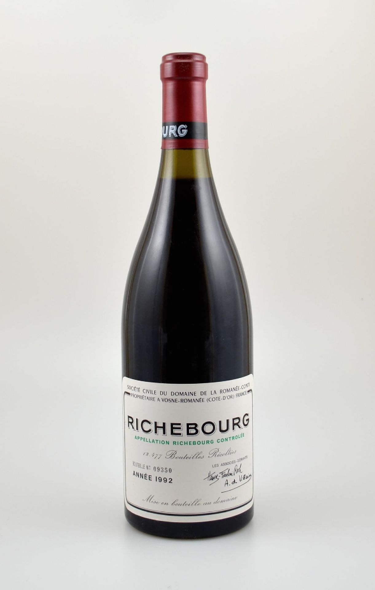 1 Flasche 1992 Richebourg Grand Cru, Domainede La Romanee-Conti, ca. 75 cl, 13 % Vol., Abstand