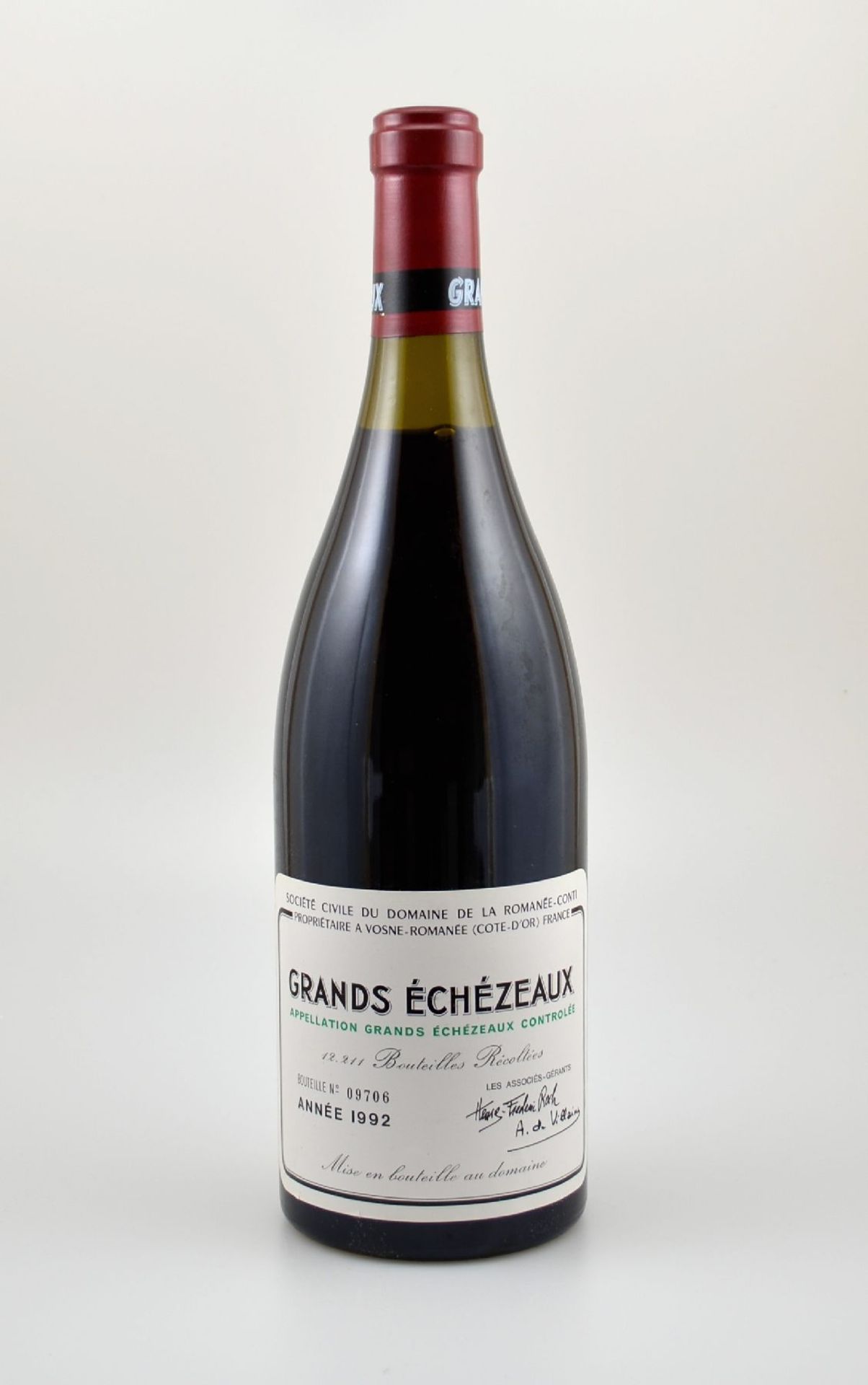 1 Flasche 1992 Grands Echezeaux Grand Cru, Domaine de La Romanee-Conti, ca. 75 cl, 13 % Vol.,