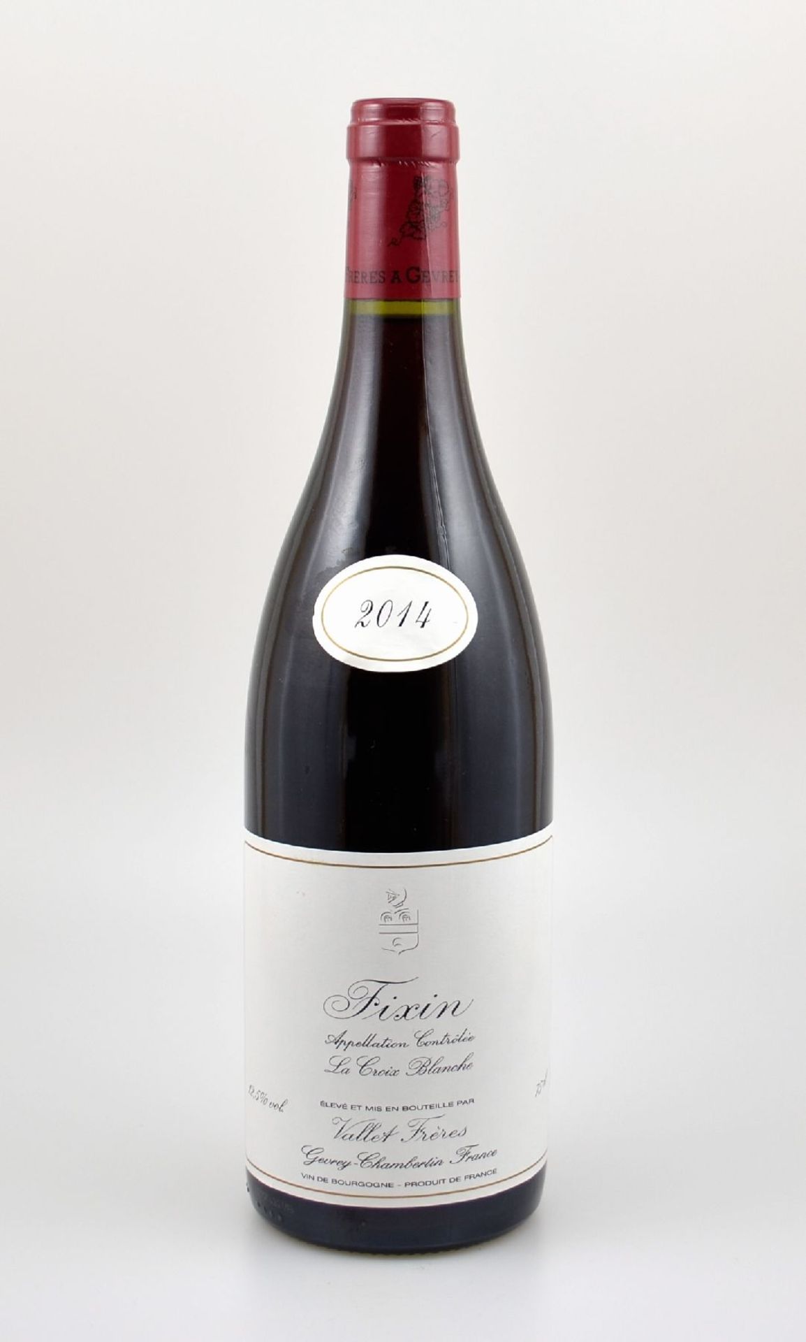 12 Flaschen 2014 Fixin, La Croix Blanche Vallet Freres, Gevrey-Chambertin, je 75 cl, 12,5 % Vol.,