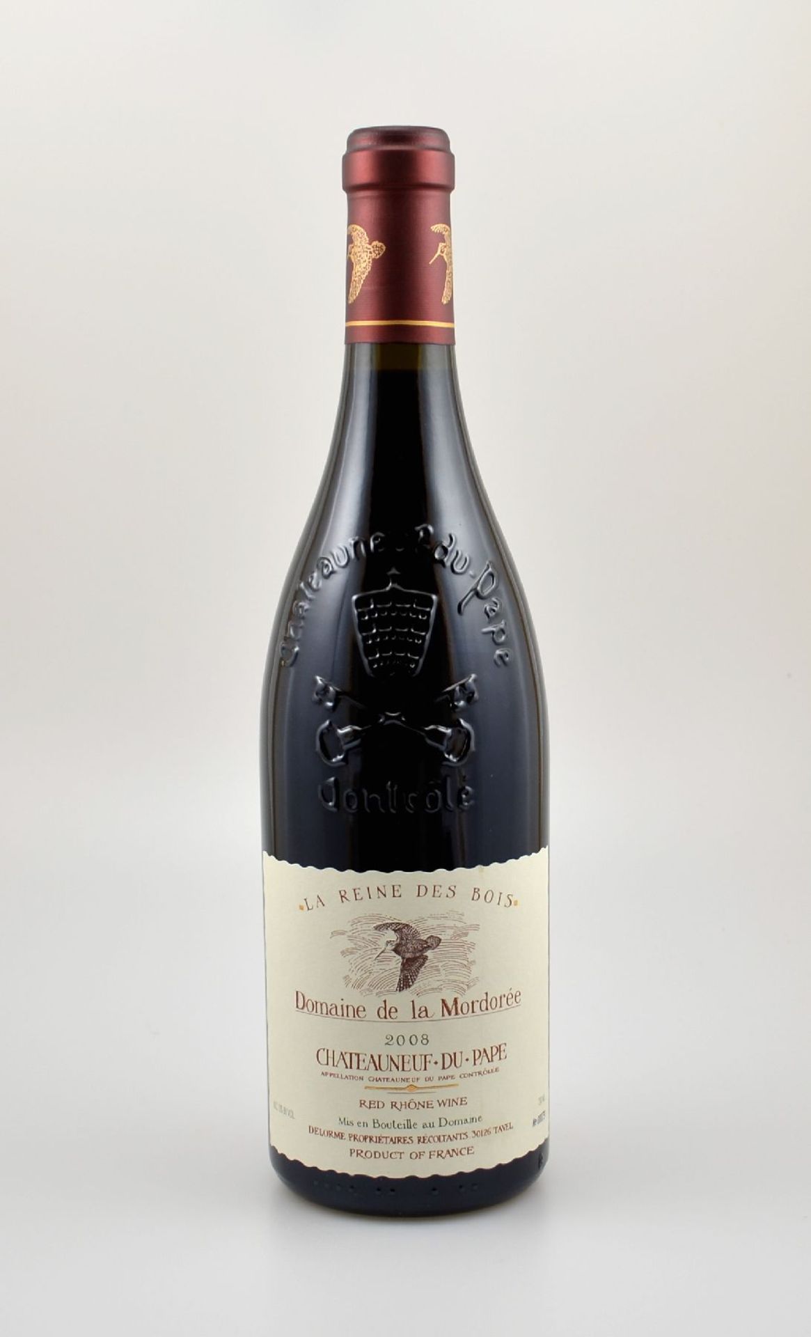 4 Flaschen 2008 La Reine des Bois Domaine de la Mordoree, Chateauneuf-du-Pape, je ca. 75 cl, 15 %